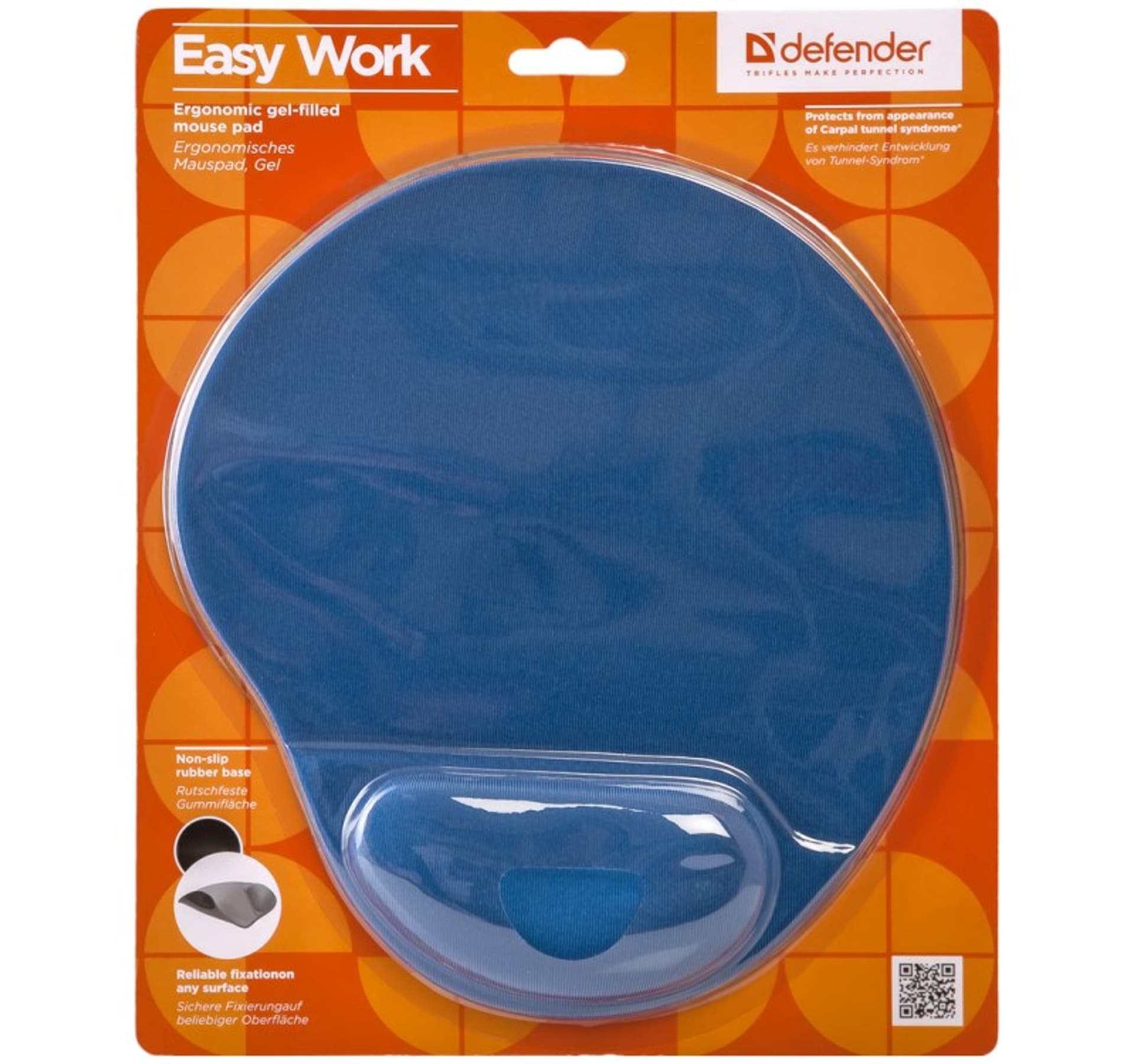 

DEFENDER PODKŁADKA POD MYSZ EASY WORK ŻELOWA NIEBIESKA 260X225X5MM 50916
