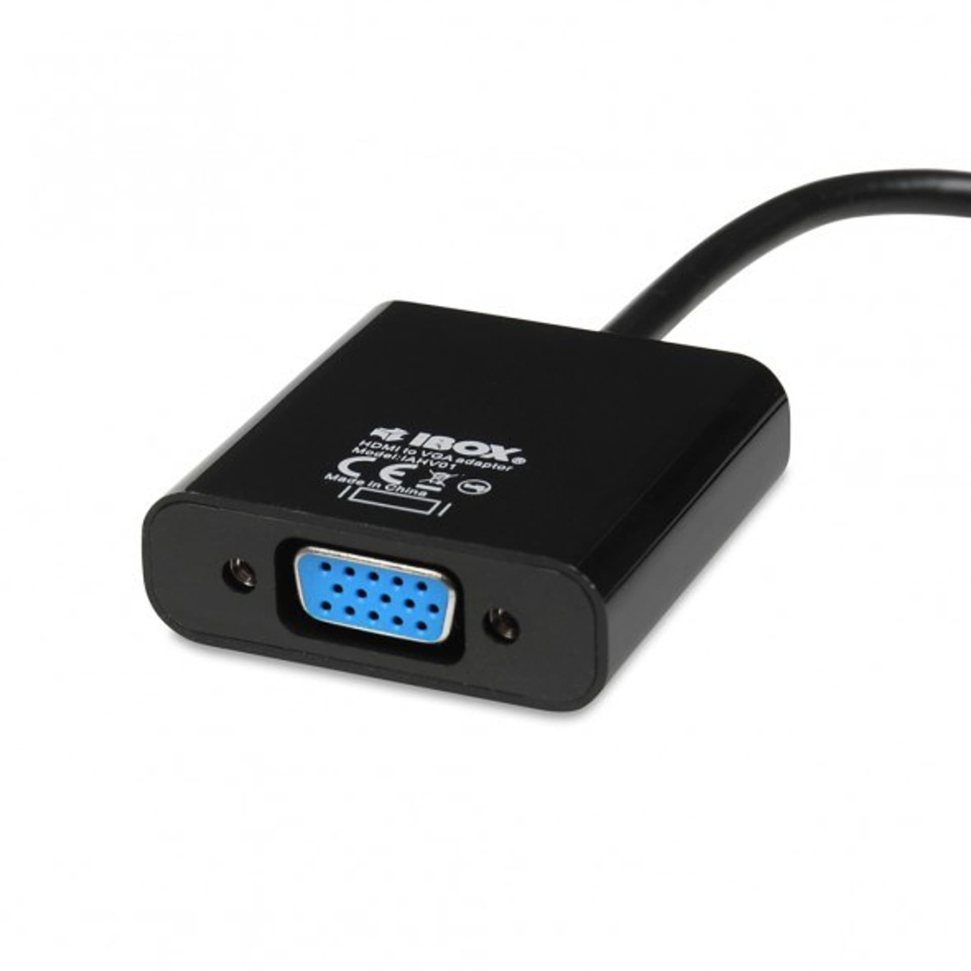 

Adapter IBOX IAHV01 (HDMI M - D-Sub (VGA) F; 1m; kolor czarny)