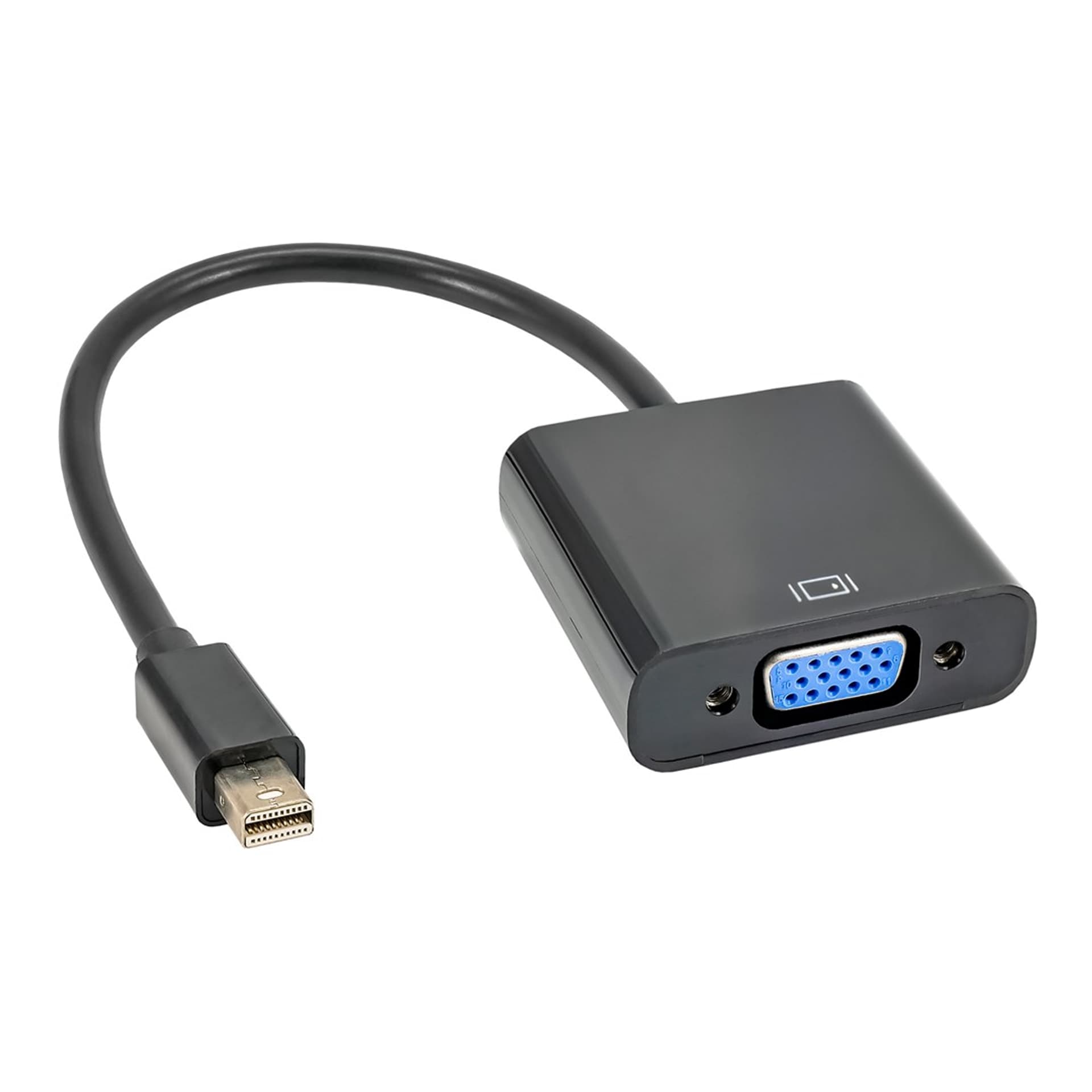 

Adapter Akyga AK-AD-39 (Mini DisplayPort M - D-Sub (VGA) F; 0,15m; kolor czarny)