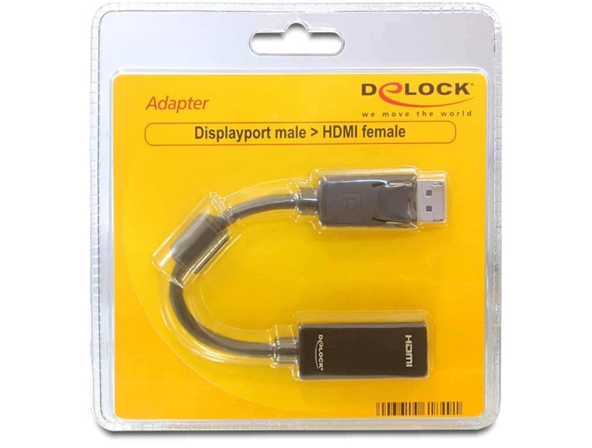 

Adapter DELOCK 61849 (DisplayPort M - HDMI F; 0,20m; kolor czarny)