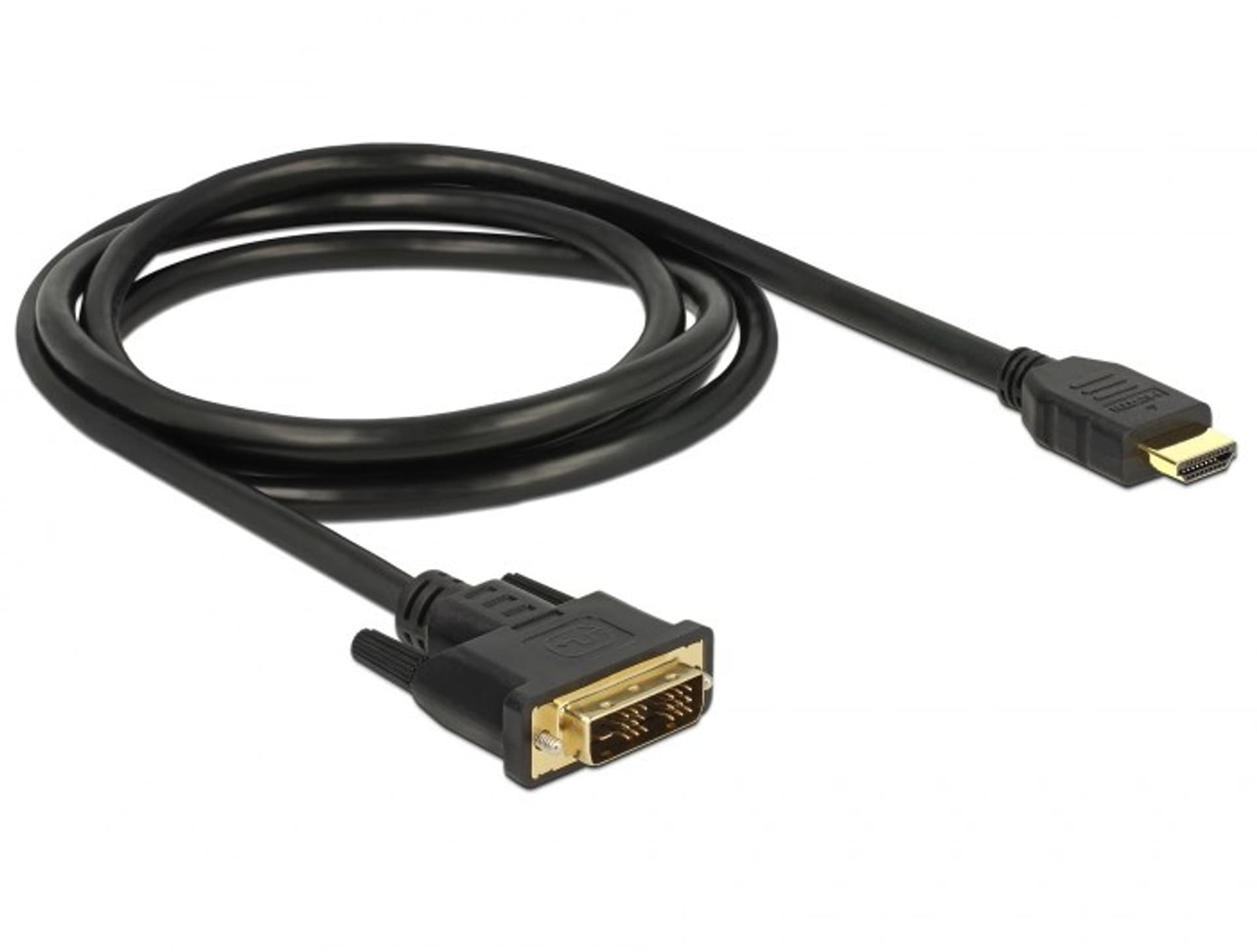 

Kabel DELOCK 85583 (DVI-D (Single link) M - HDMI M; 1,5m; kolor czarny)
