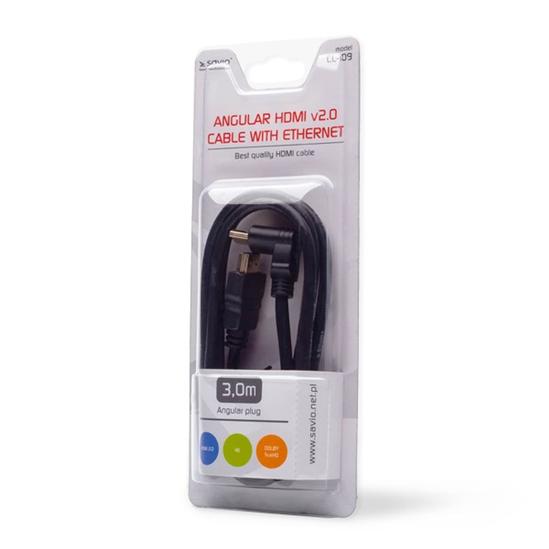 

Kabel SAVIO CL-109 (HDMI M - HDMI M; 3m; kolor czarny)