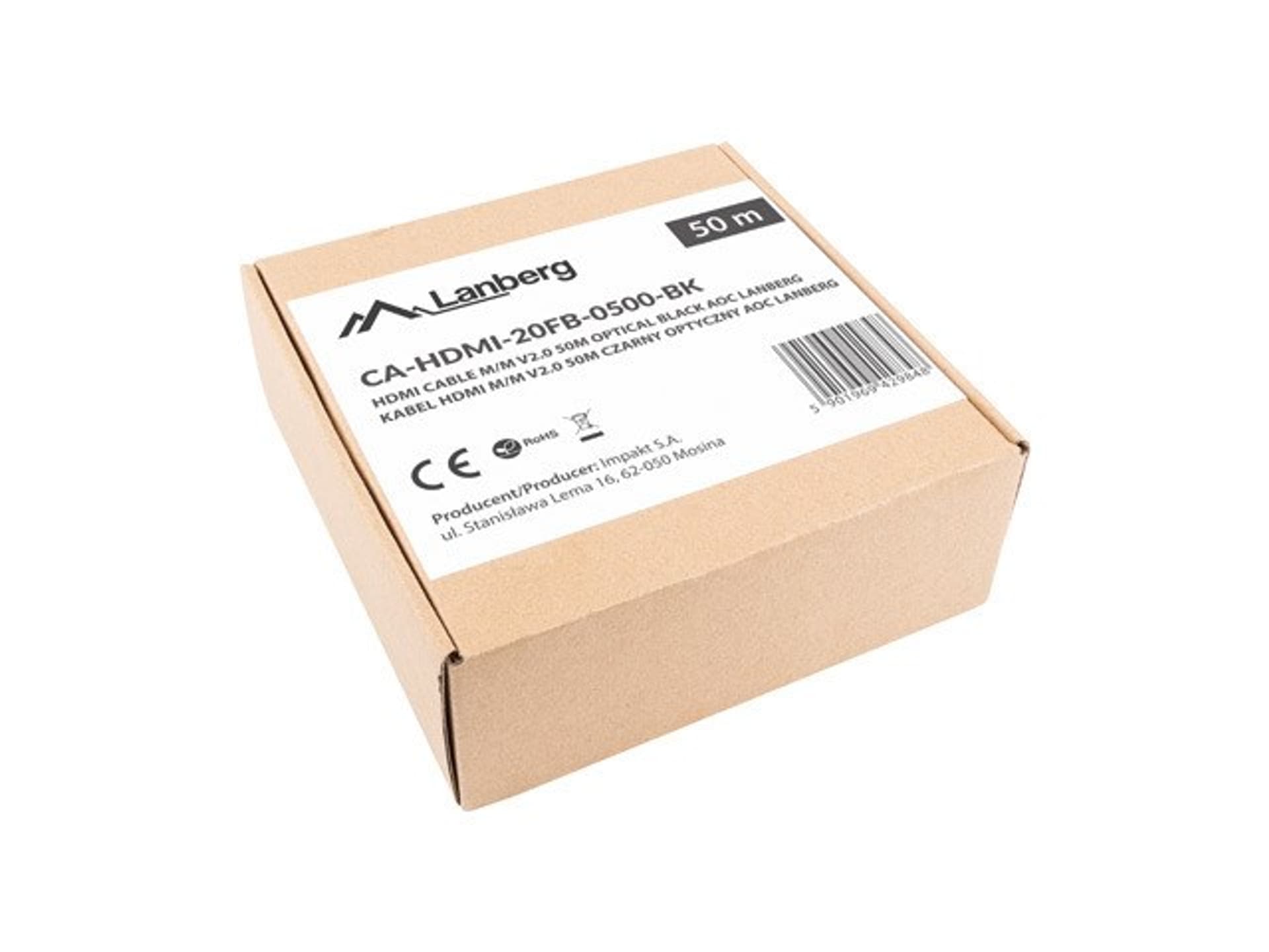 

LANBERG KABEL HDMI M/M V2.0 50M OPTYCZNY AOC CA-HDMI-20FB-0500-BK