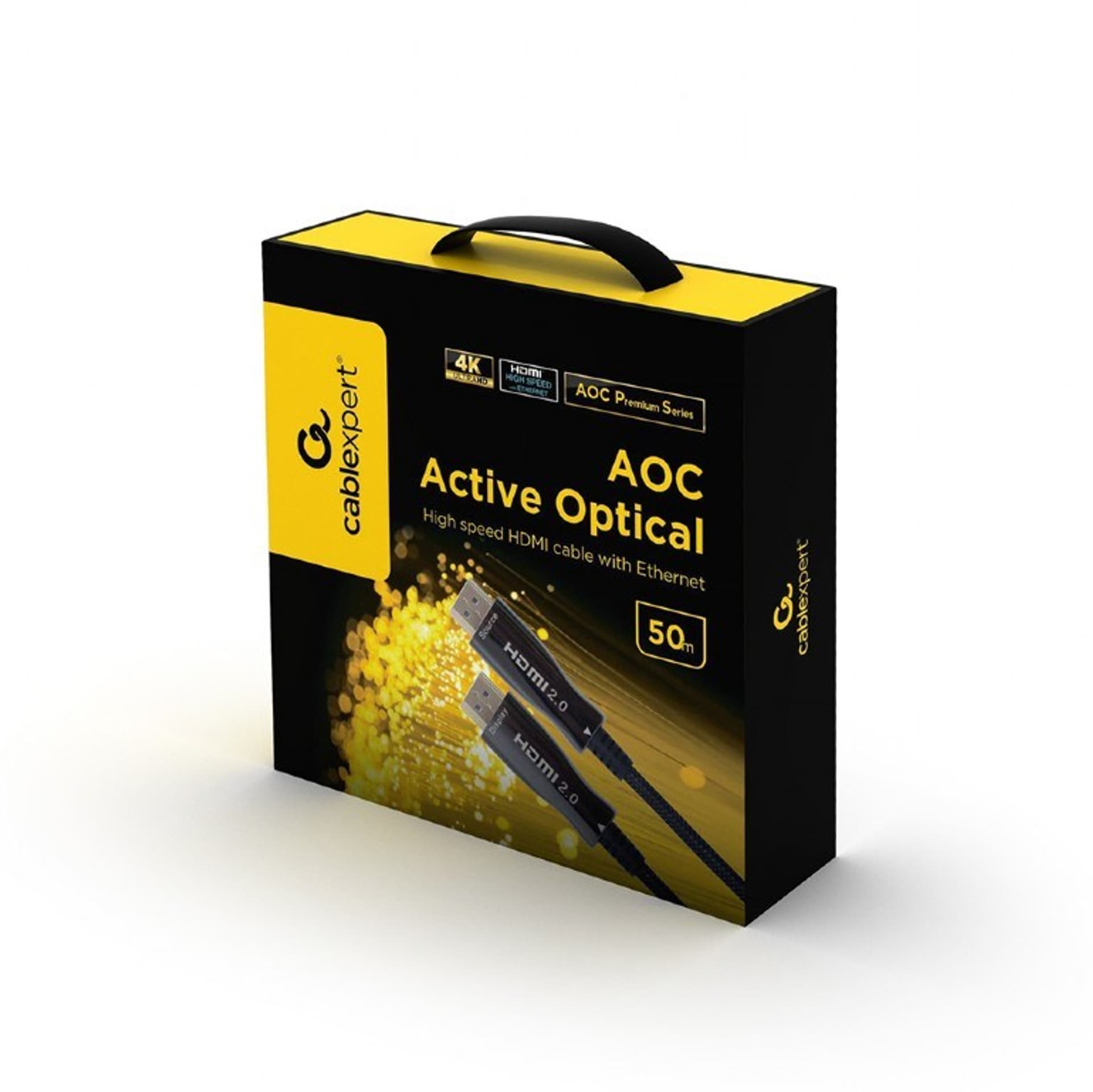 

GEMBIRD AKTYWNY KABEL OPTYCZNY (AOC) HIGH SPEED HDMI Z ETHERNETEM SERIA PREMIUM, 50M, Aoc) high speed hdmi z ethernetem seria premium/50