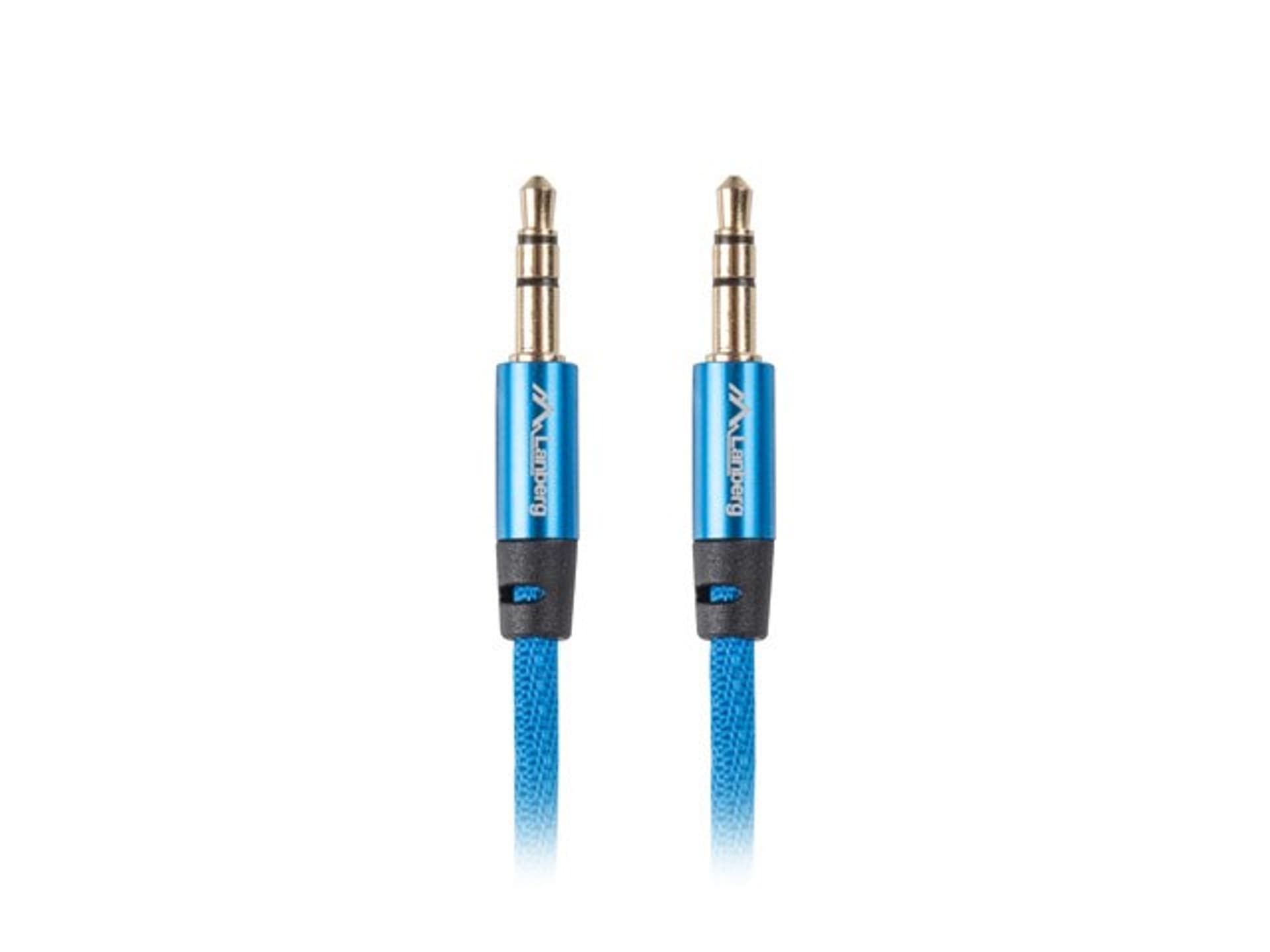 

Kabel Lanberg Premium CA-MJMJ-10CU-0010-BL (Jack 3,5 mm M - Jack stereo 3,5 mm M; 1m; kolor niebieski)