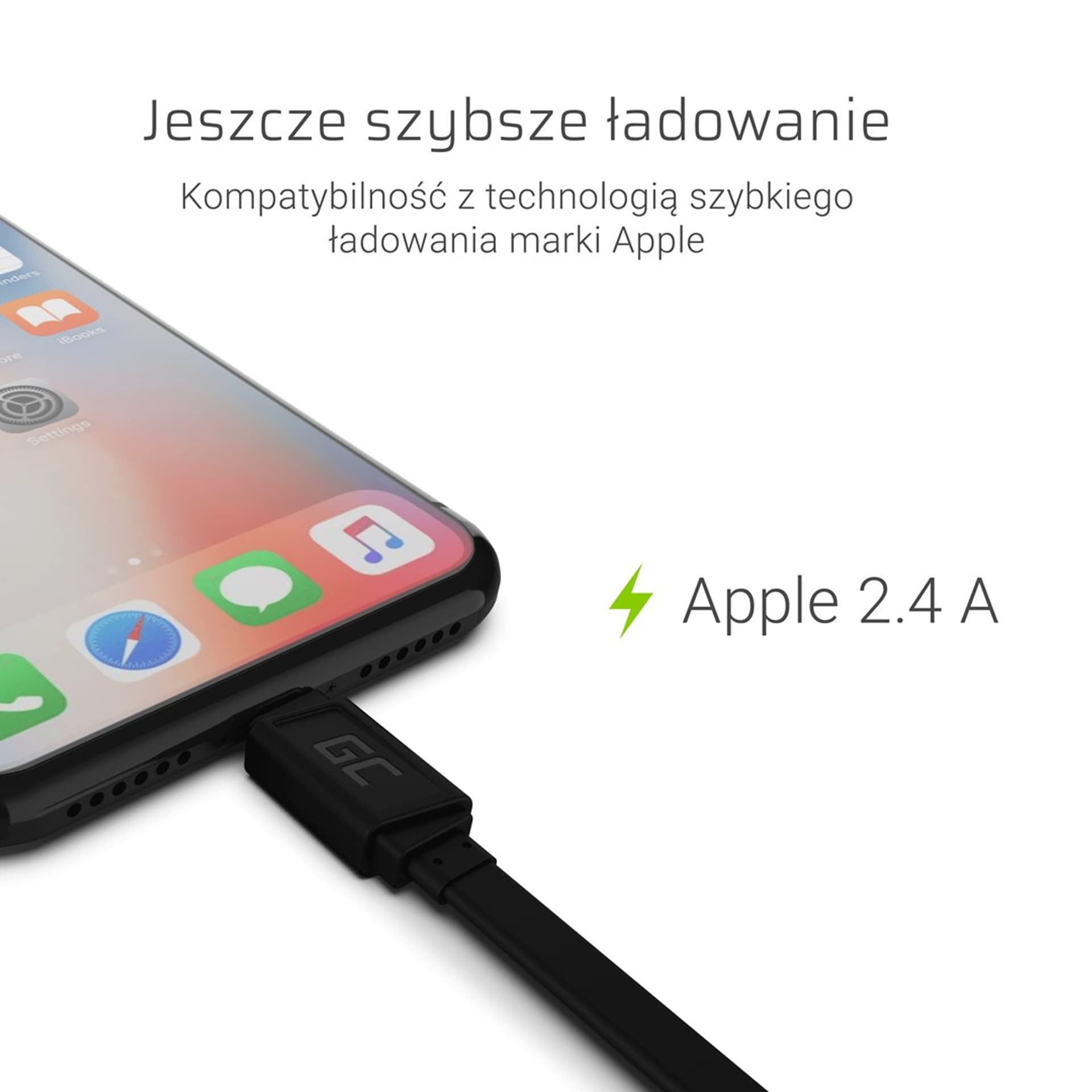 

GREEN CELL KABEL USB-LIGHTNING 25CM QUICK CHARGE