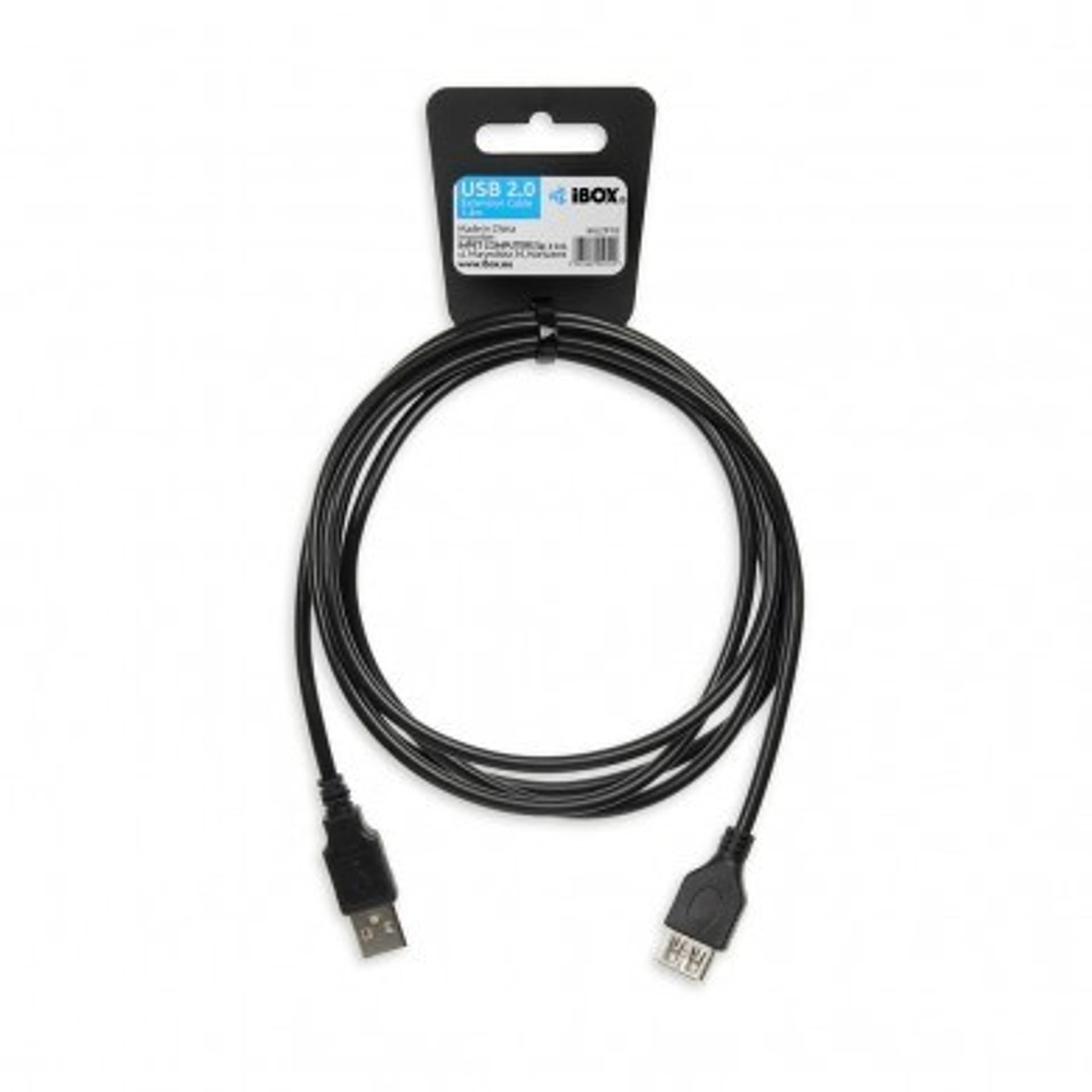 

Kabel IBOX IKU2P18 (USB 2.0 typu A M - USB 2.0 typu A F; 1,8m; kolor czarny)