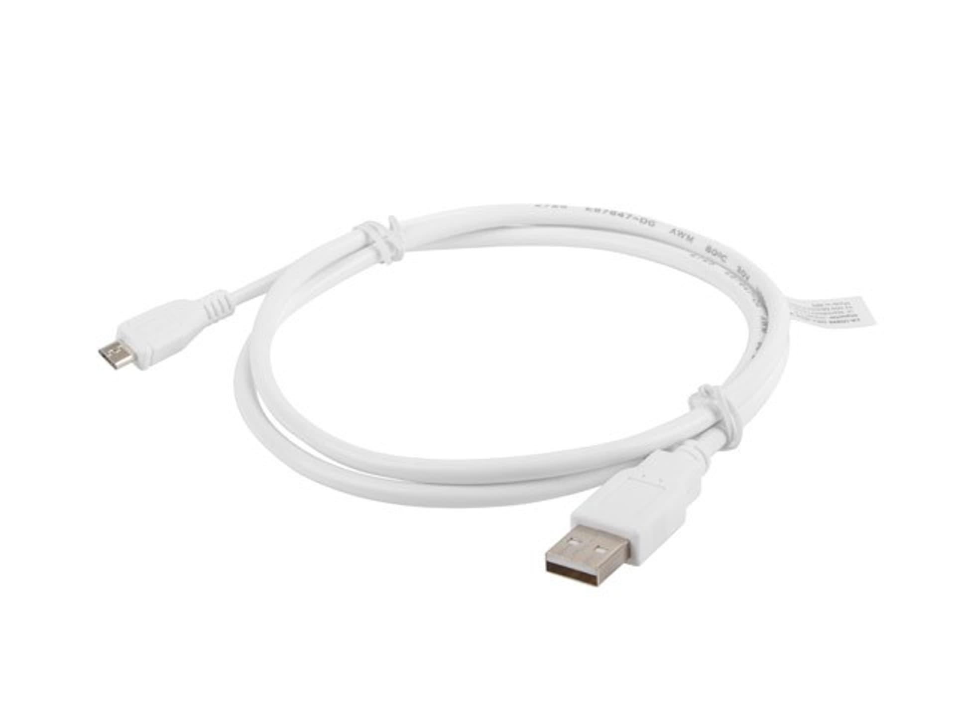 

Kabel Lanberg CA-USBM-10CC-0010-W (USB 2.0 M - Micro USB M; 1m; kolor biały)