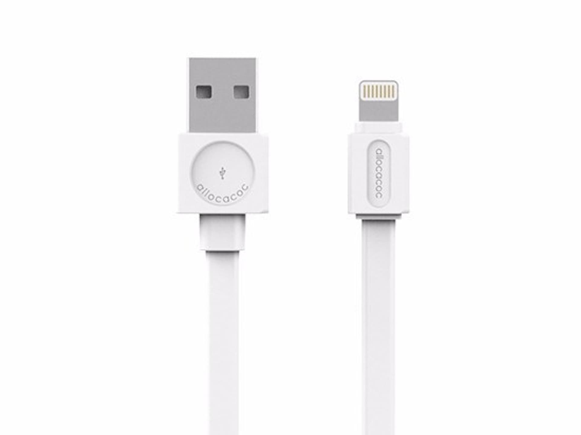 

Kabel allocacoc USBcable Lightning Flat 10451WT/LGHTBC (USB 2.0 typu A - Lightning ; kolor biały)