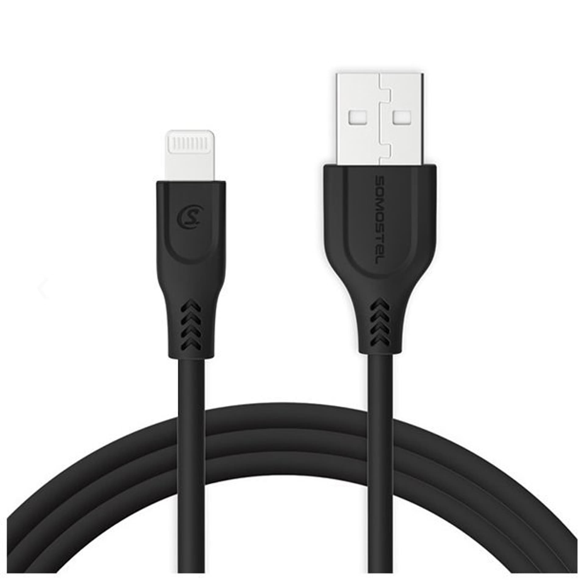

SOMOSTEL KABEL USB IPHONE 3.1A SOMOSTEL CZARNY 3100MAH QUICK CHARGER QC 3.0 1M POWERLINE SMS-BT09 BLACK