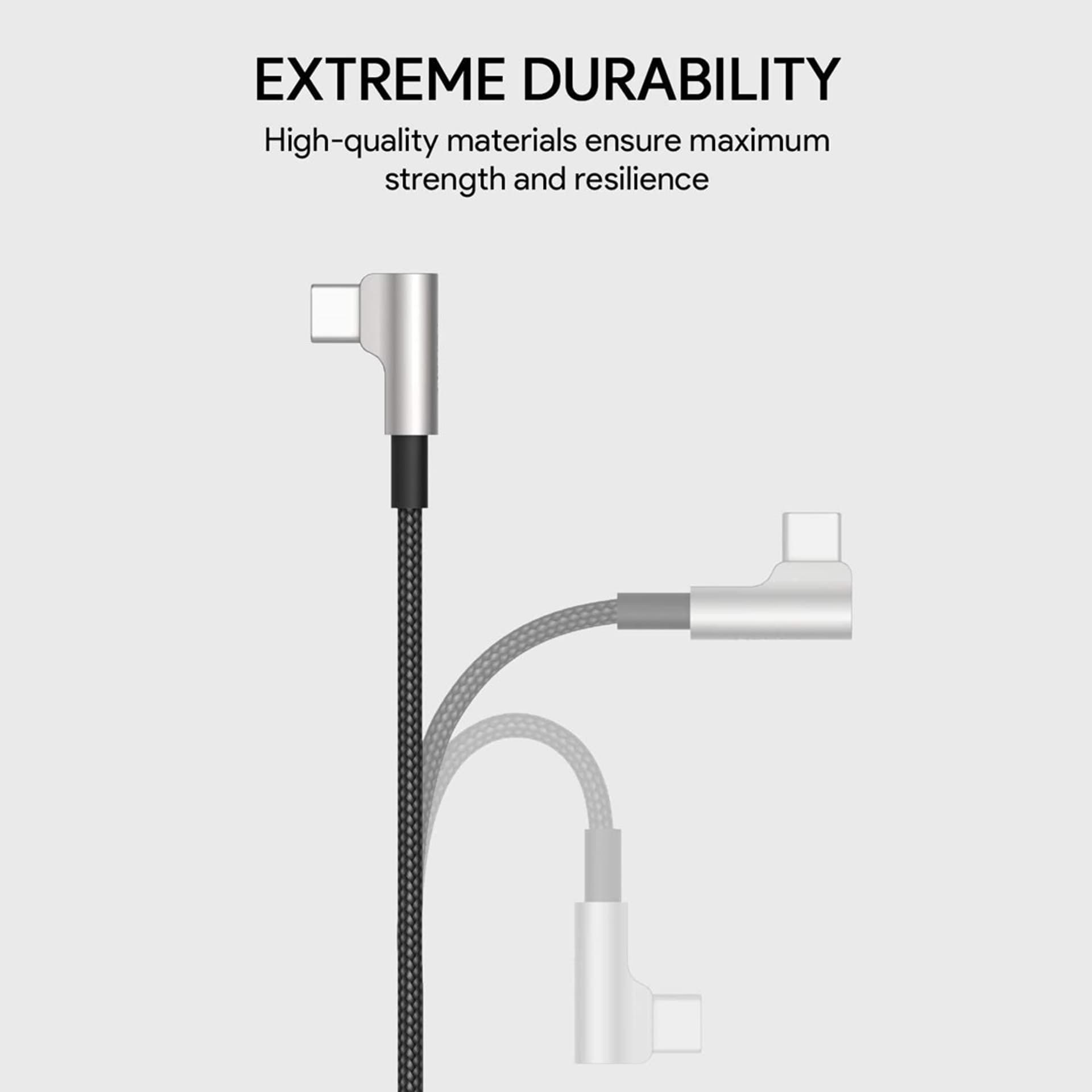 

AUKEY CB-CMD33 ZESTAW 2 SZT. KABLI USB-C 3A 60W 20V KĄTOWE WTYKI