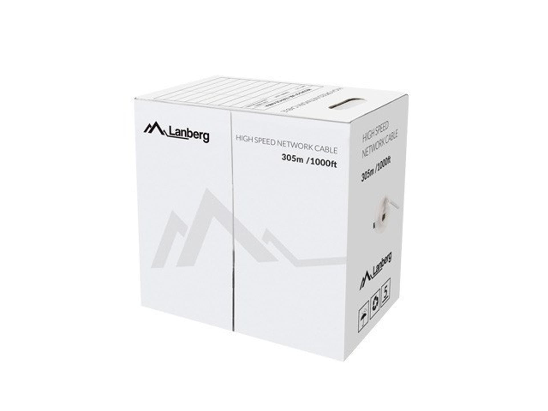 

Kabel sieciowy Lanberg LCU6-12CU-0305-S (UTP; 305m; kat. 6; kolor szary)