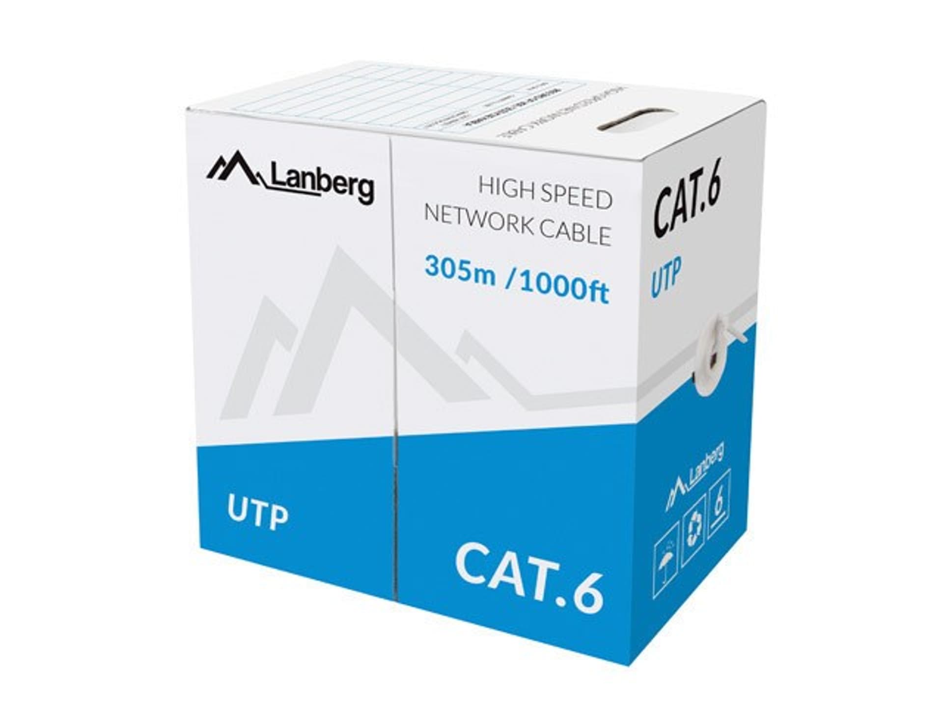 

Kabel sieciowy Lanberg LCU6-11CU-0305-S (UTP; 305m; kat. 6; kolor szary)