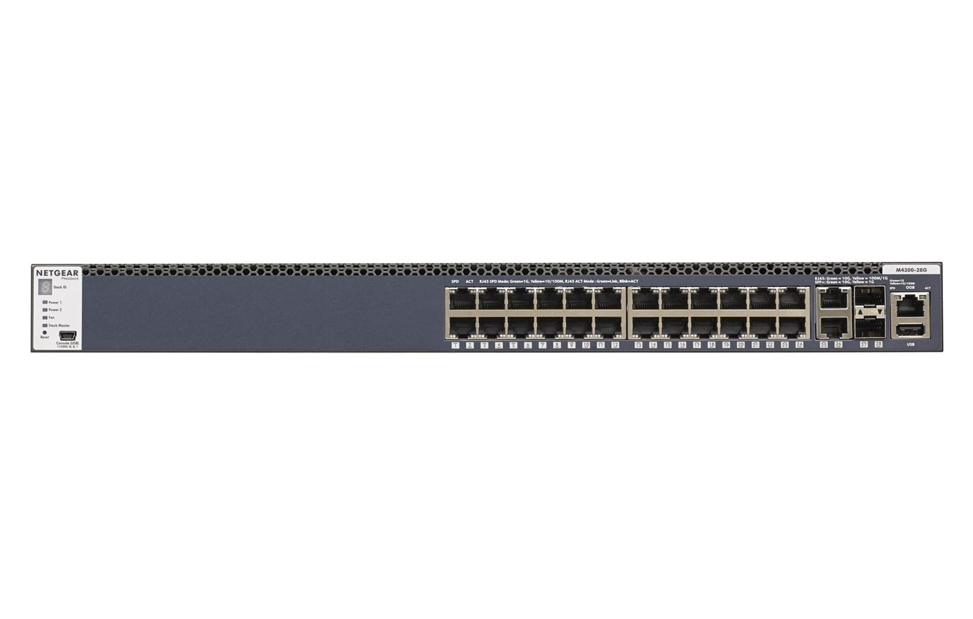 

Switch M4300 24xGE 2x10GE 2xSFP+ Stack GSM4328S