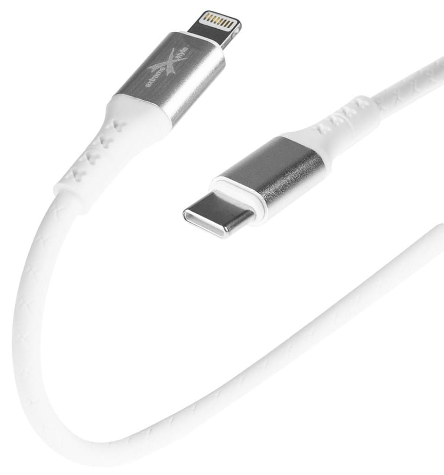 Kabel USB typ-C - iPhone Lightning Ampere eXtremestyle 0.3m biały