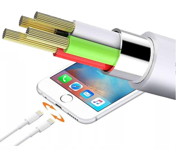 Kabel USB typ-C - iPhone Lightning Ampere eXtremestyle 0.3m biały