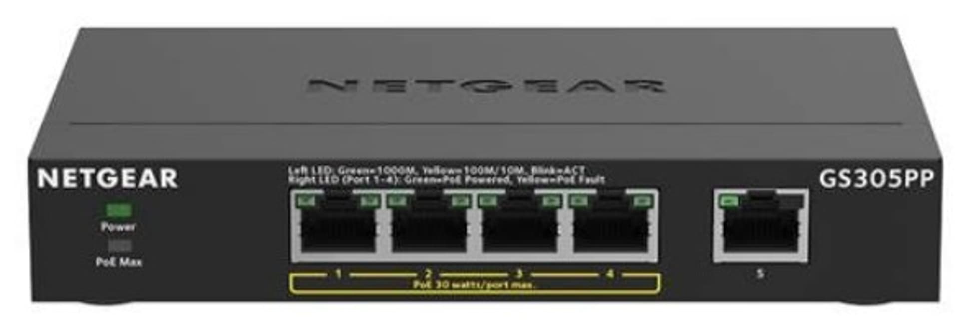 

Netgear GS305PP-100PES 5PT POE/POE+ GIGE UNMANAGED