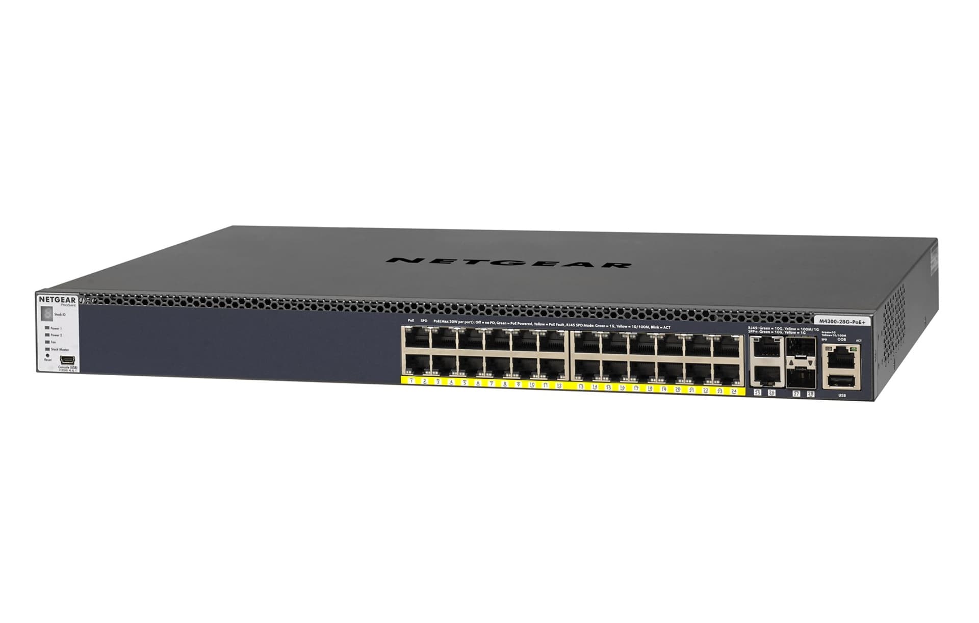 

Netgear M4300 24G PoE+ Zarz 2xSFP 2x10G 380W