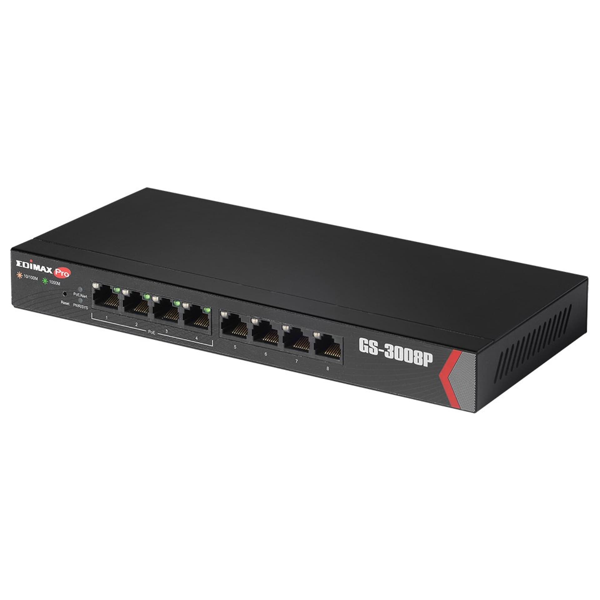 

Switch EDIMAX GS-3008P (Long Range 8-Port Gigabit Web Managed 4x PoE+)