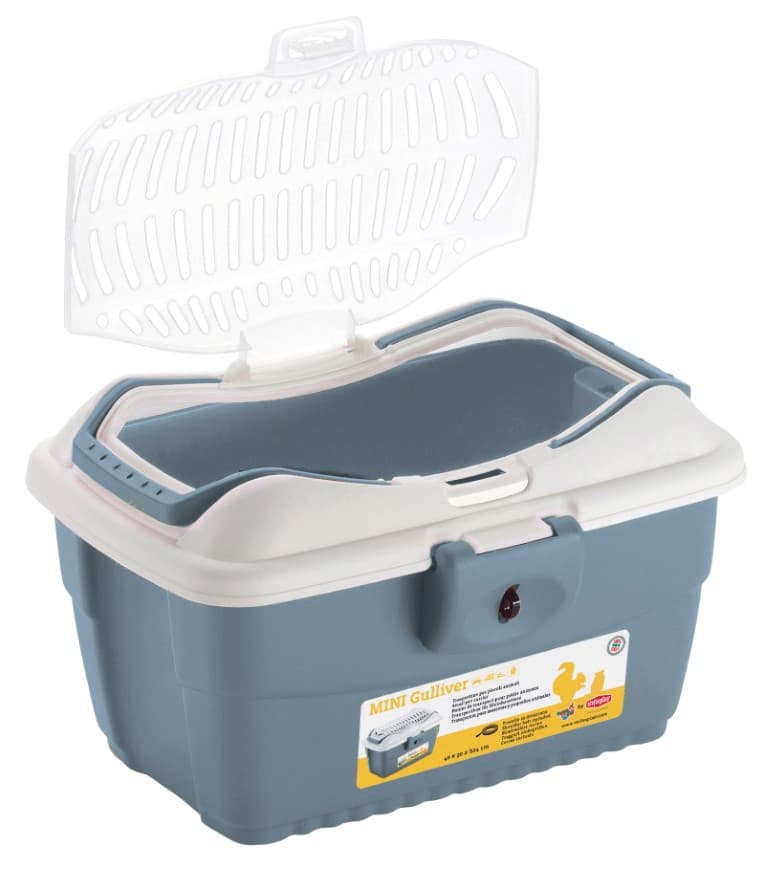 

STEFANPLAST Transporter Mini Gulliver dla psa lub kota, biało-niebieski 40x30x24cm [81776]