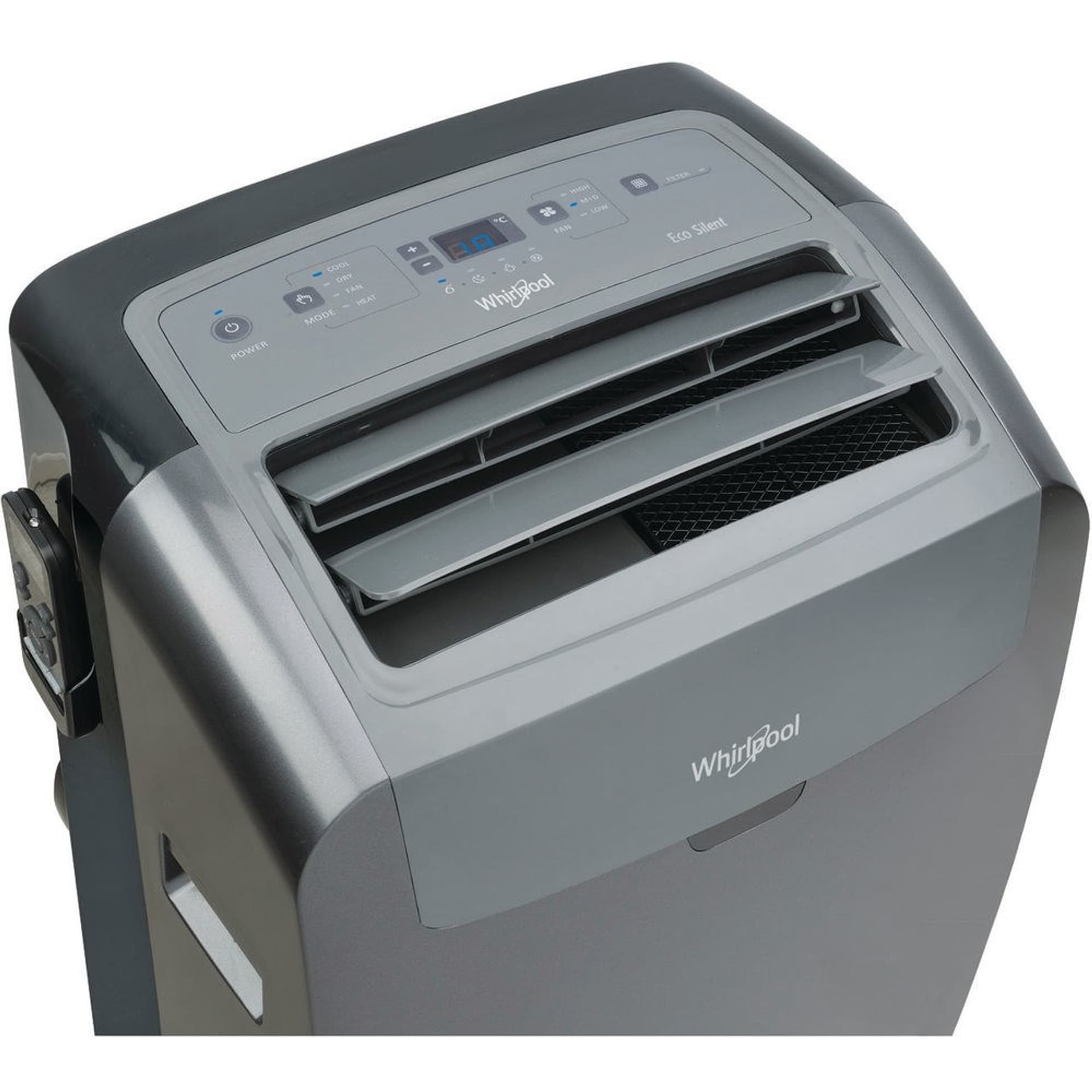 

Klimatyzator przenośny Whirlpool PACB212HP (Filtr HEPA, Jednostka wewnętrzna poziomu mocy akustycznej - niska prędkość 50, Jednostka wewnętrzna poziomu mocy akustycznej - średnia prędkość 51, Jednostka wewnętrzna poziomu mocy akustycznej - tryb cichy
