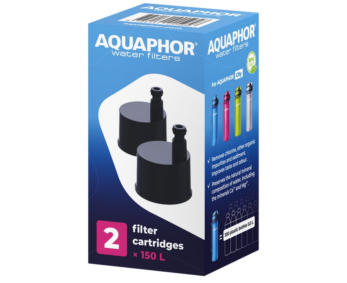 

Zestaw 2 wkładów filtrujących do butelki Aquaphor City