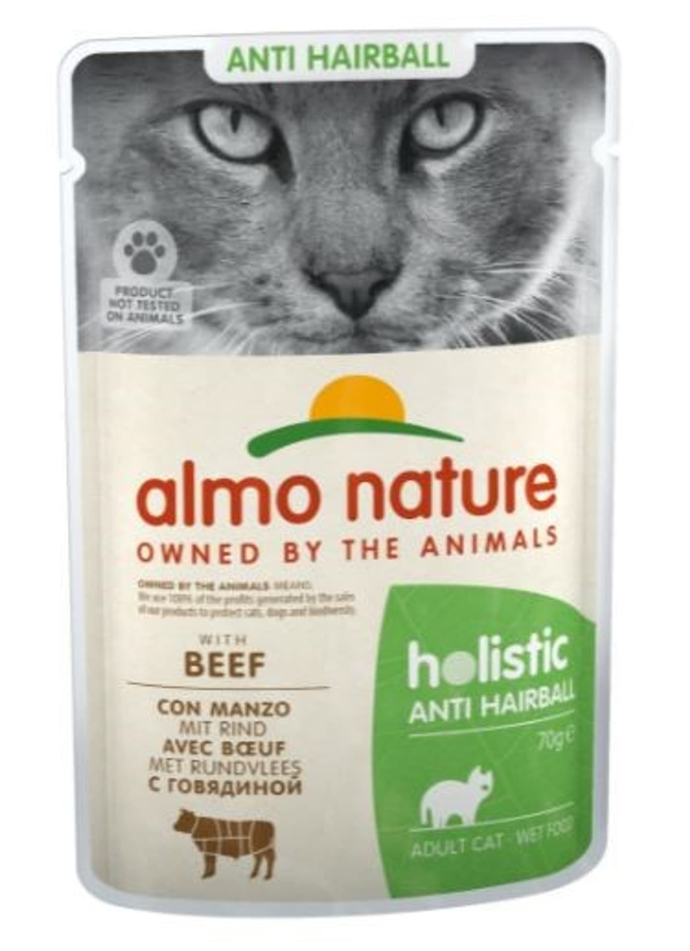 

ALMO NATURE Functional Hairball z wołowiną - mokra karma dla kotów- 70g