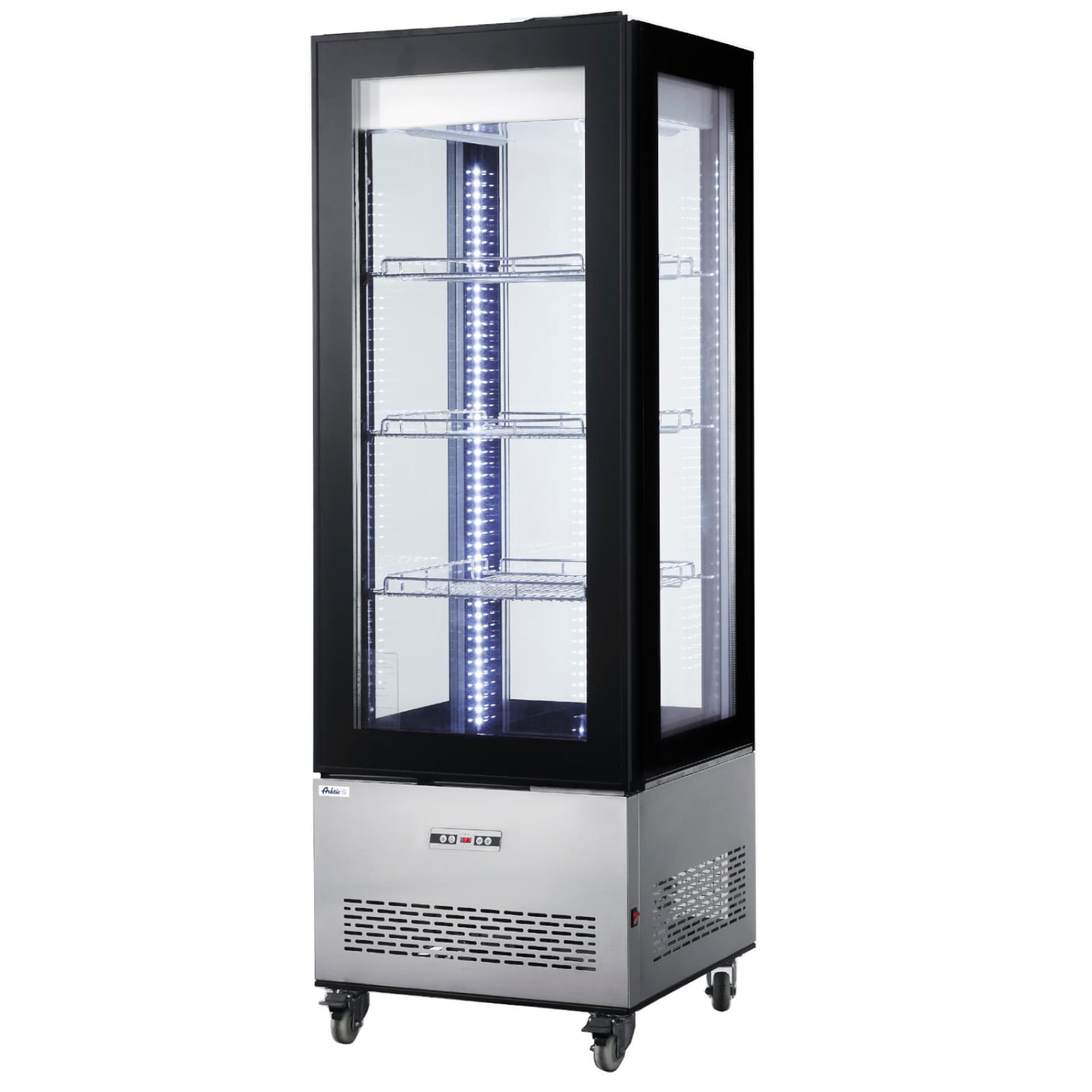 

Witryna chłodnicza cukiernicza na kółkach 3 półki LED 400L