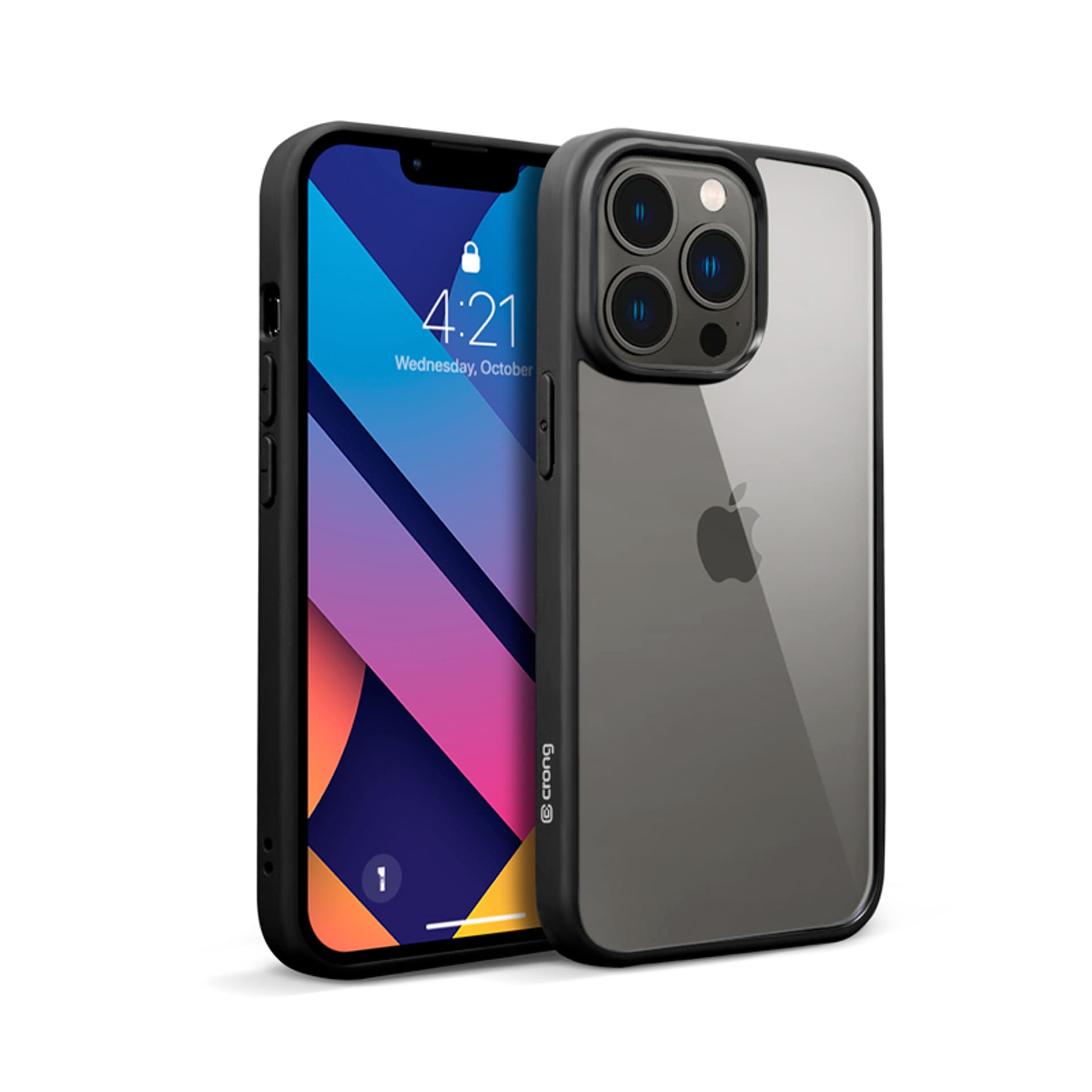 

Crong Clear Cover - Etui iPhone 13 Pro (czarny)
