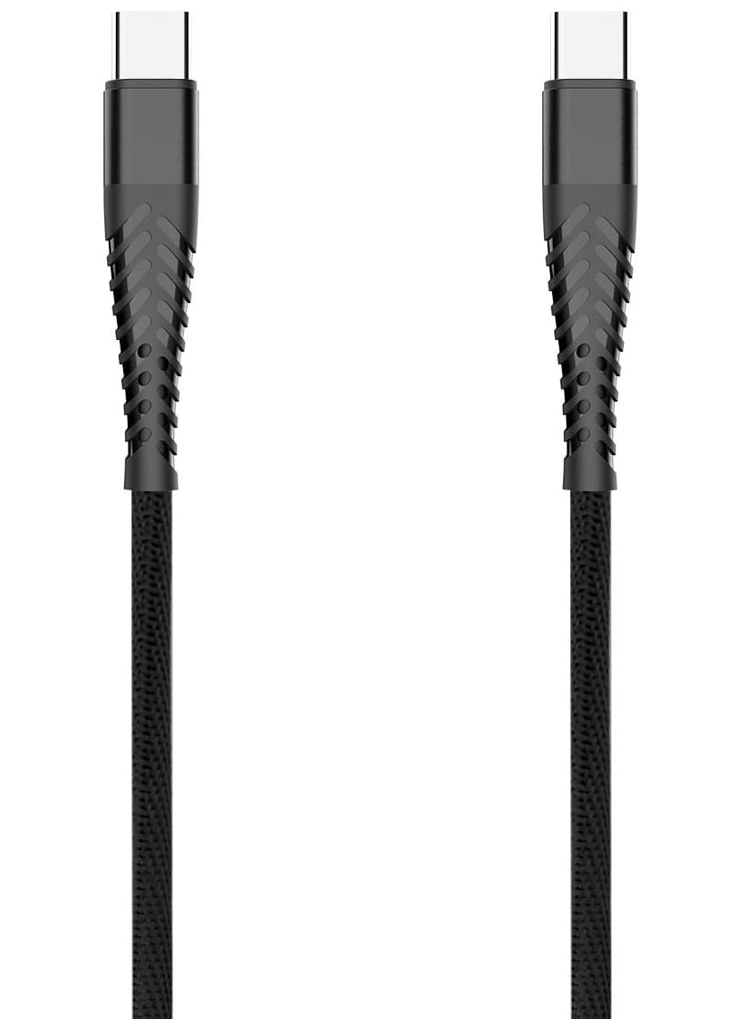 Kabel USB Typ-C - USB Typ-C Spider oplot (1 m, czarny)