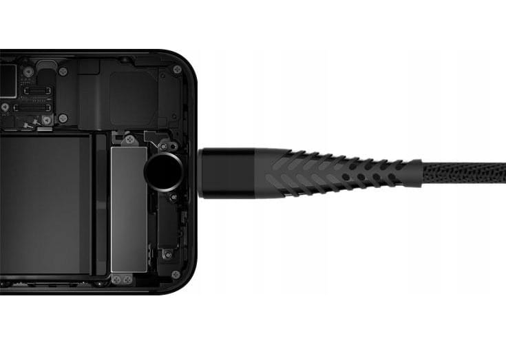 Kabel USB Typ-C - USB Typ-C Spider oplot (1 m, czarny)