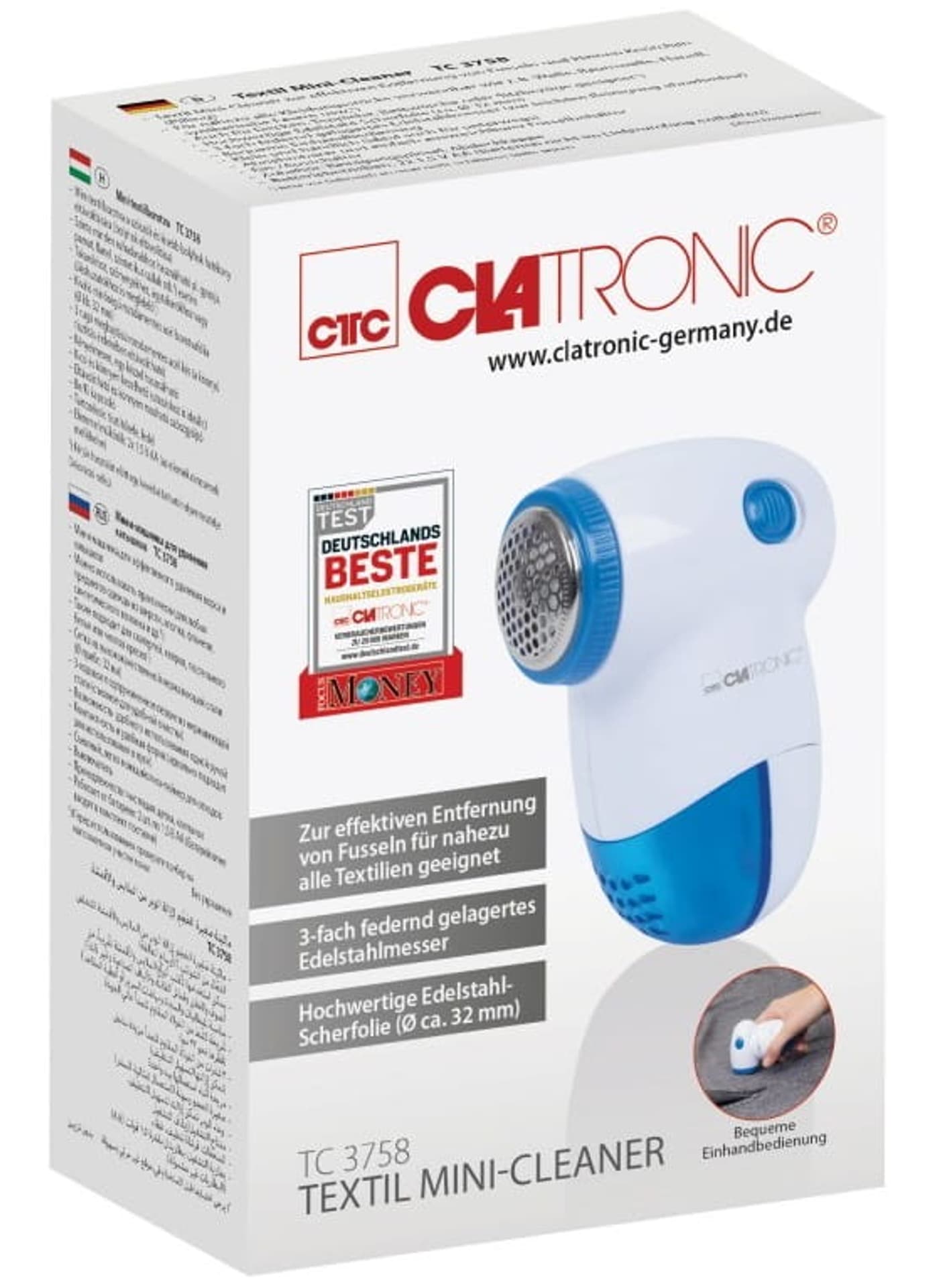 Golarka do swetrów, ubrań Clatronic TC 3758