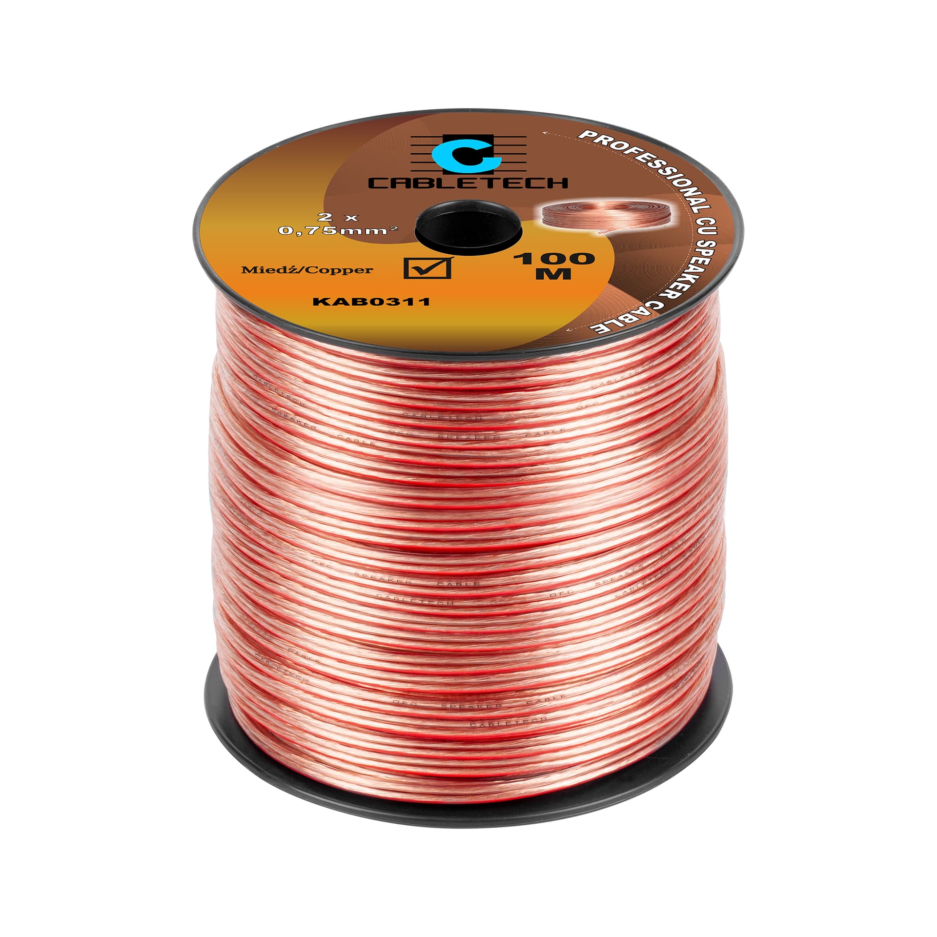 

KAB0311 Kabel głośnikowy 0,75mm (rolka 100m)