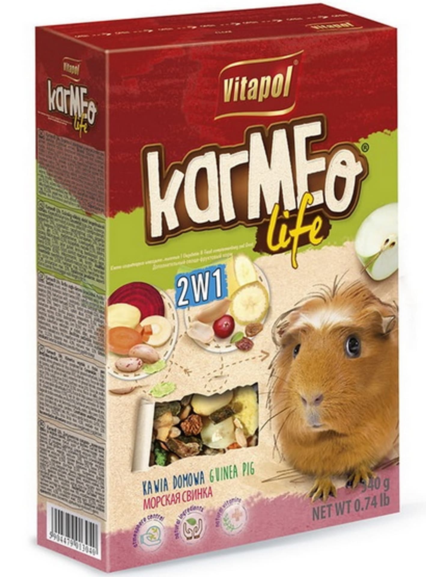 

VITAPOL Pokarm 2w1 owocowo-warzywny dla świnki morskiej 340g