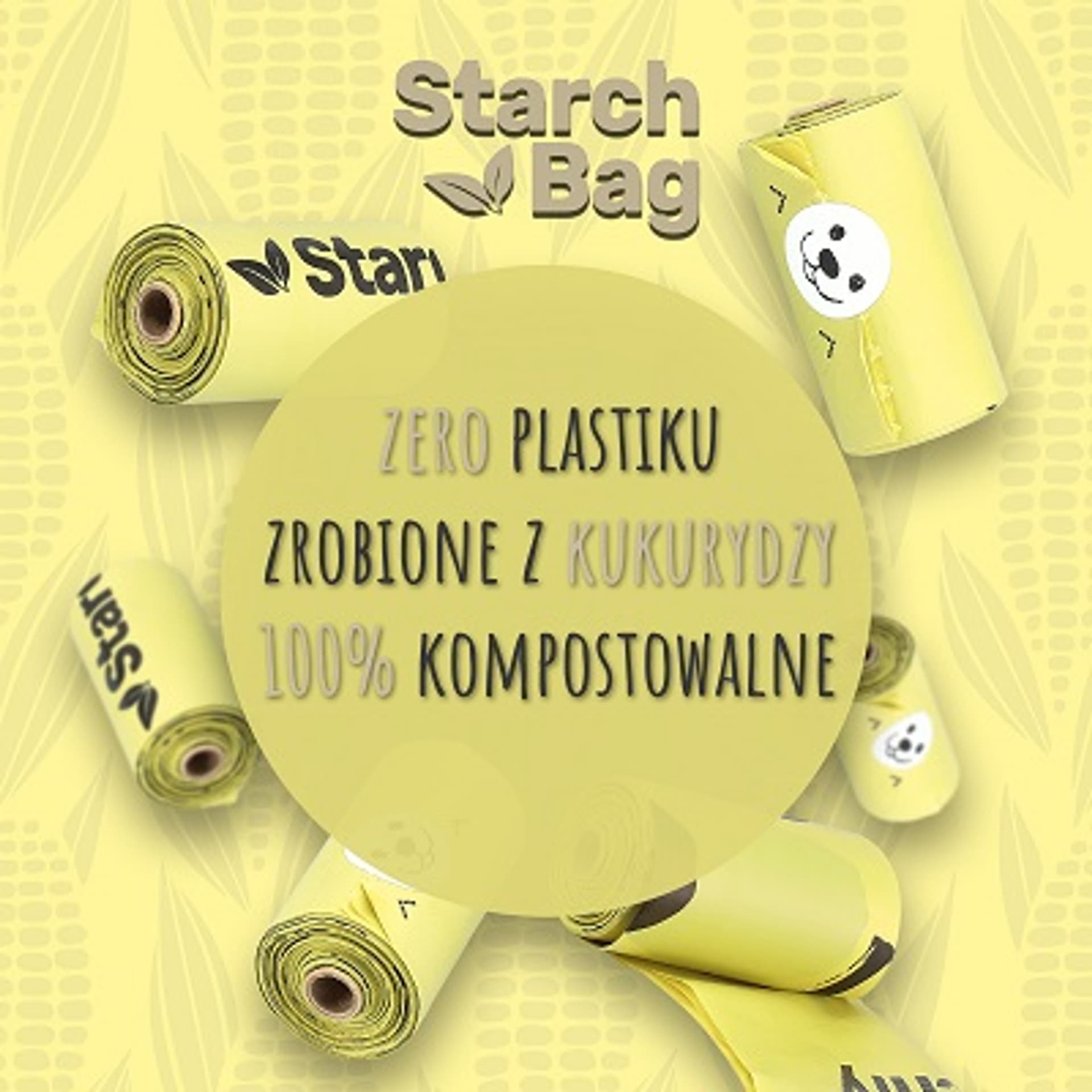 

STARCHBAG Biodegradowalne woreczki na odchody 8x15 szt. (zielone)