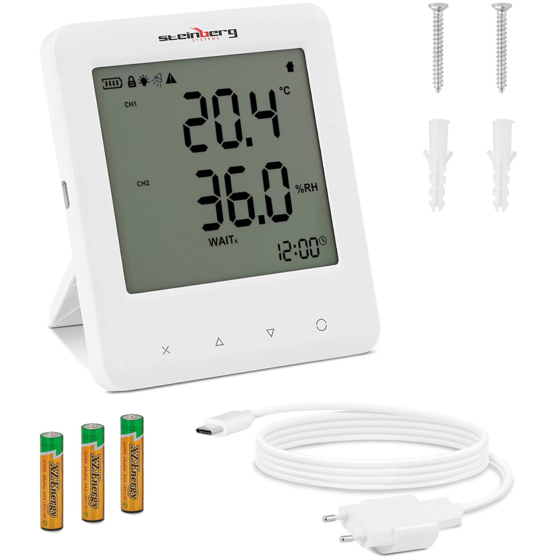 

Termohigrometr miernik temperatury wilgotności z czujnikiem CO2 zakres - 40 - 125 C 0 - 10000 ppm