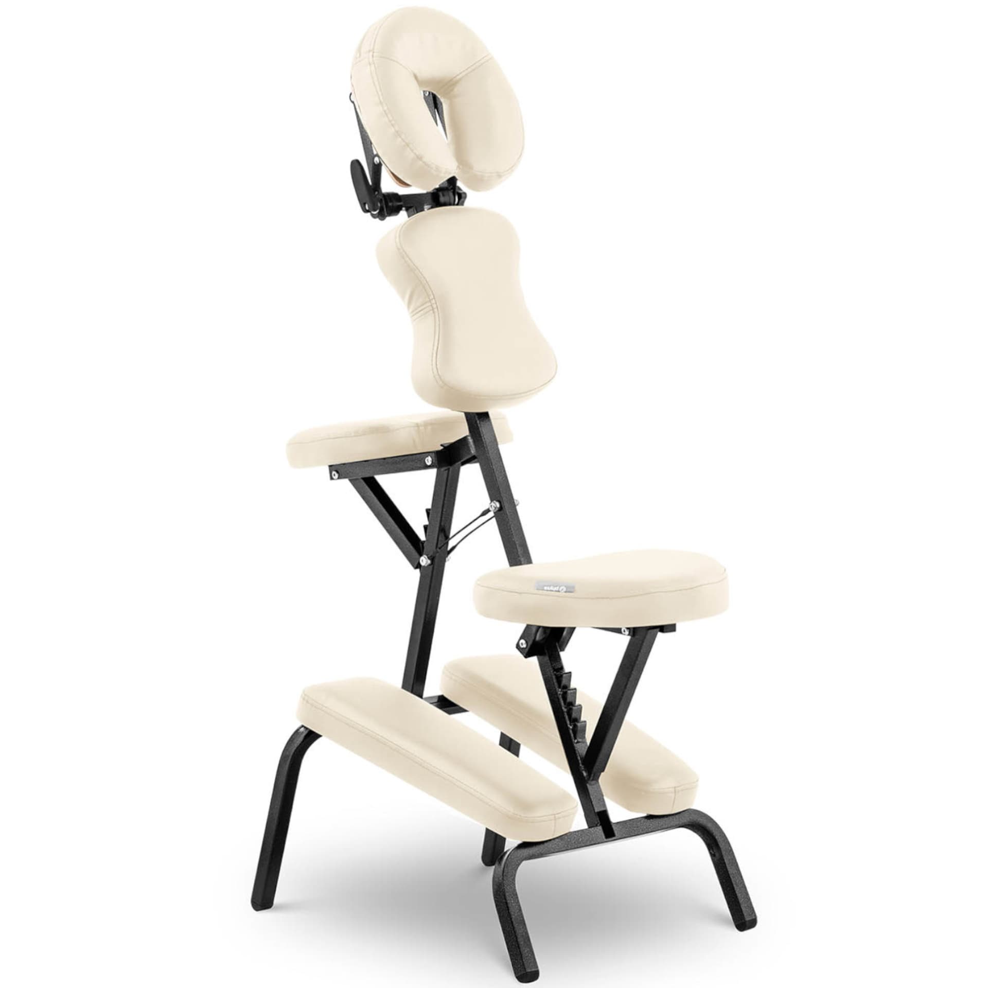 

Krzesło do masażu tatuażu przenośne składane Montpellier Beige do 130 kg beżowe