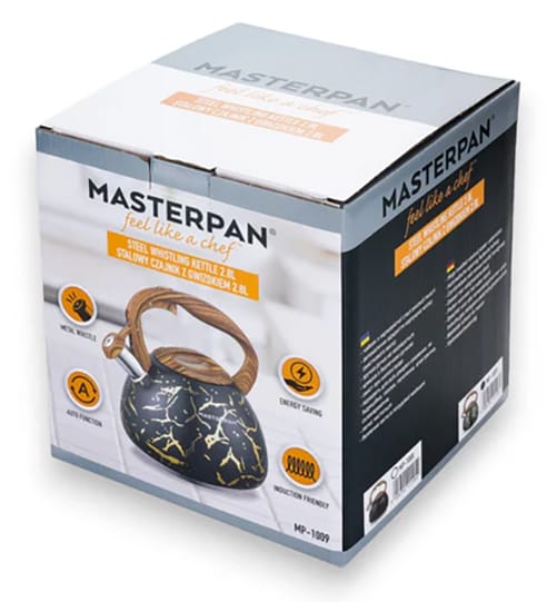 Czajnik emaliowany 2.8L z gwizdkiem. Masterpan MP-1009