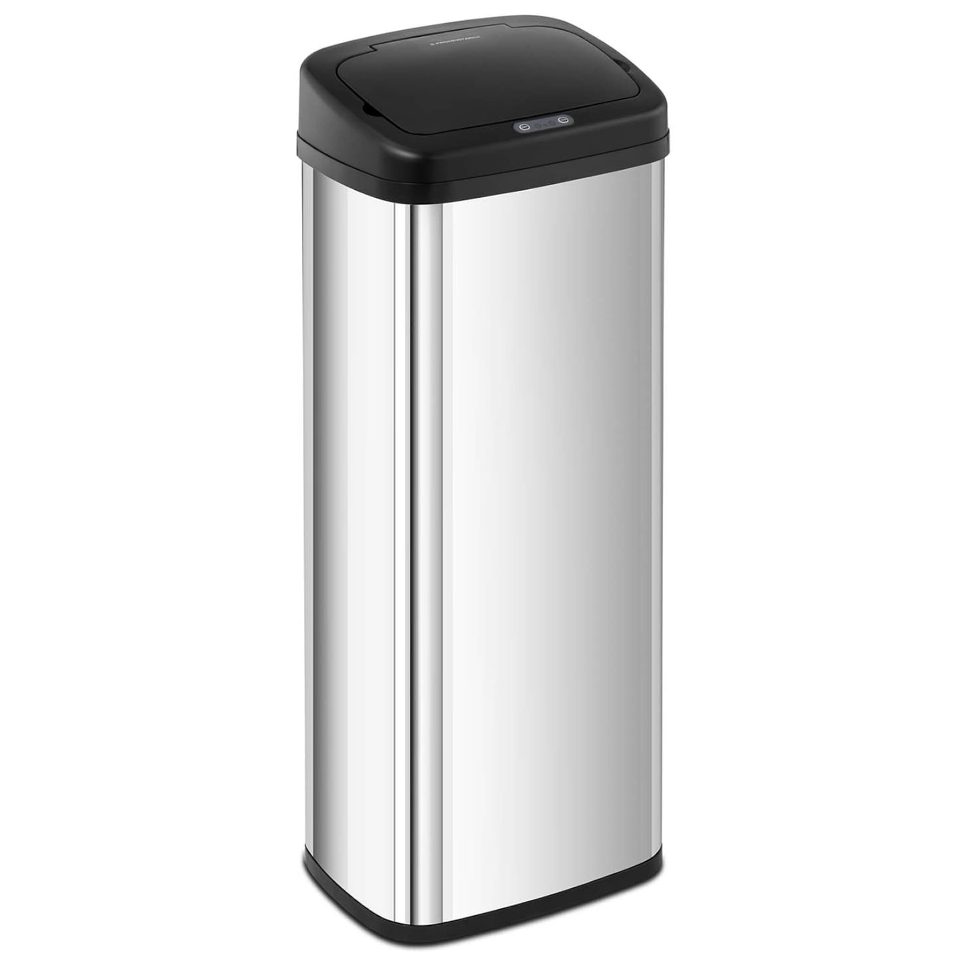 

Kosz na śmieci automatyczny bezdotykowy z czujnikiem ruchu 30 cm 50 l SREBRNY