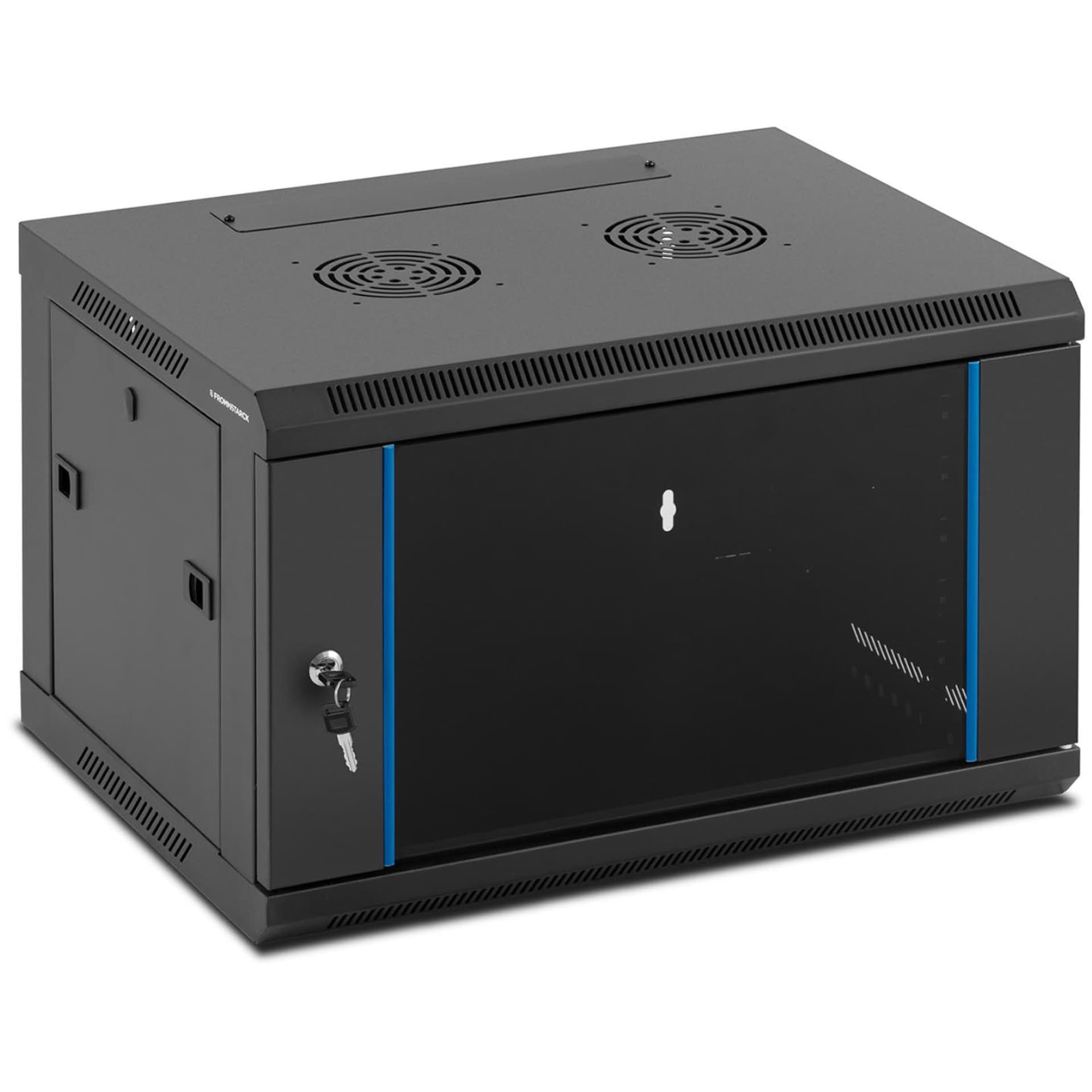 

Szafa RACK serwerowa sieciowa wisząca 19'' 6U IP20 do 60 kg 60x44x37 cm CZARNA