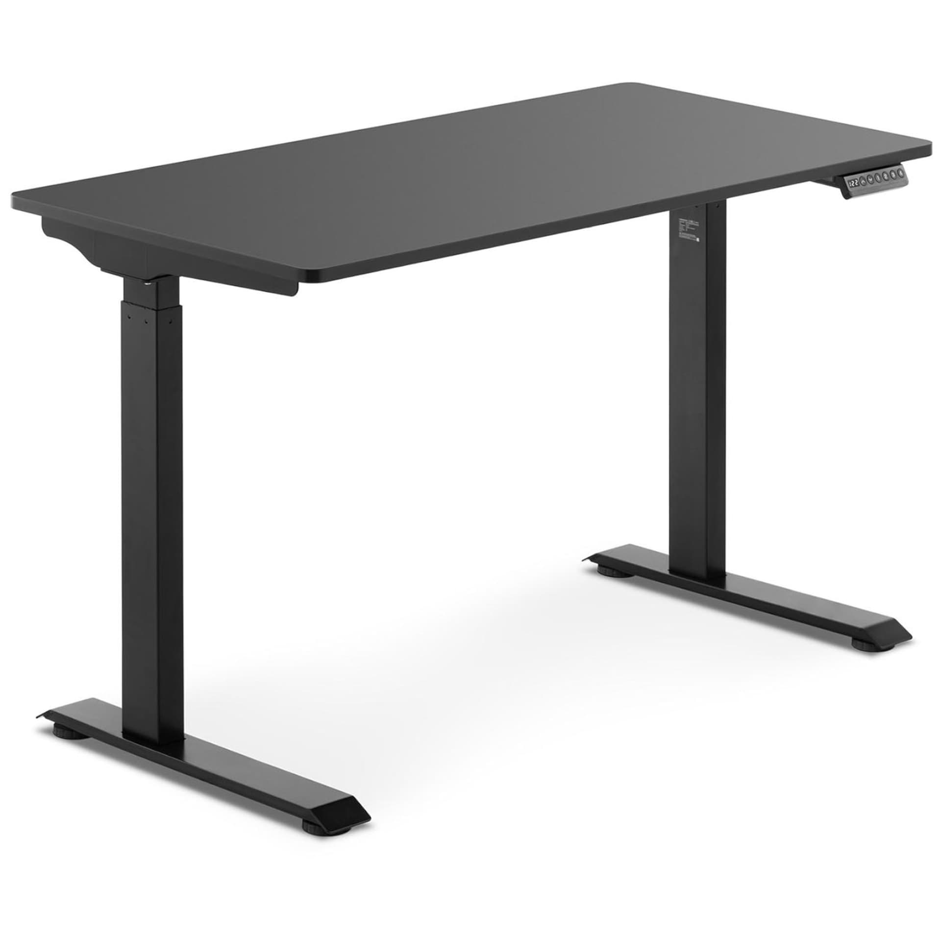 

Biurko z regulacją wysokości elektryczne blat 120x60 cm wys. 730-1233 mm CZARNE