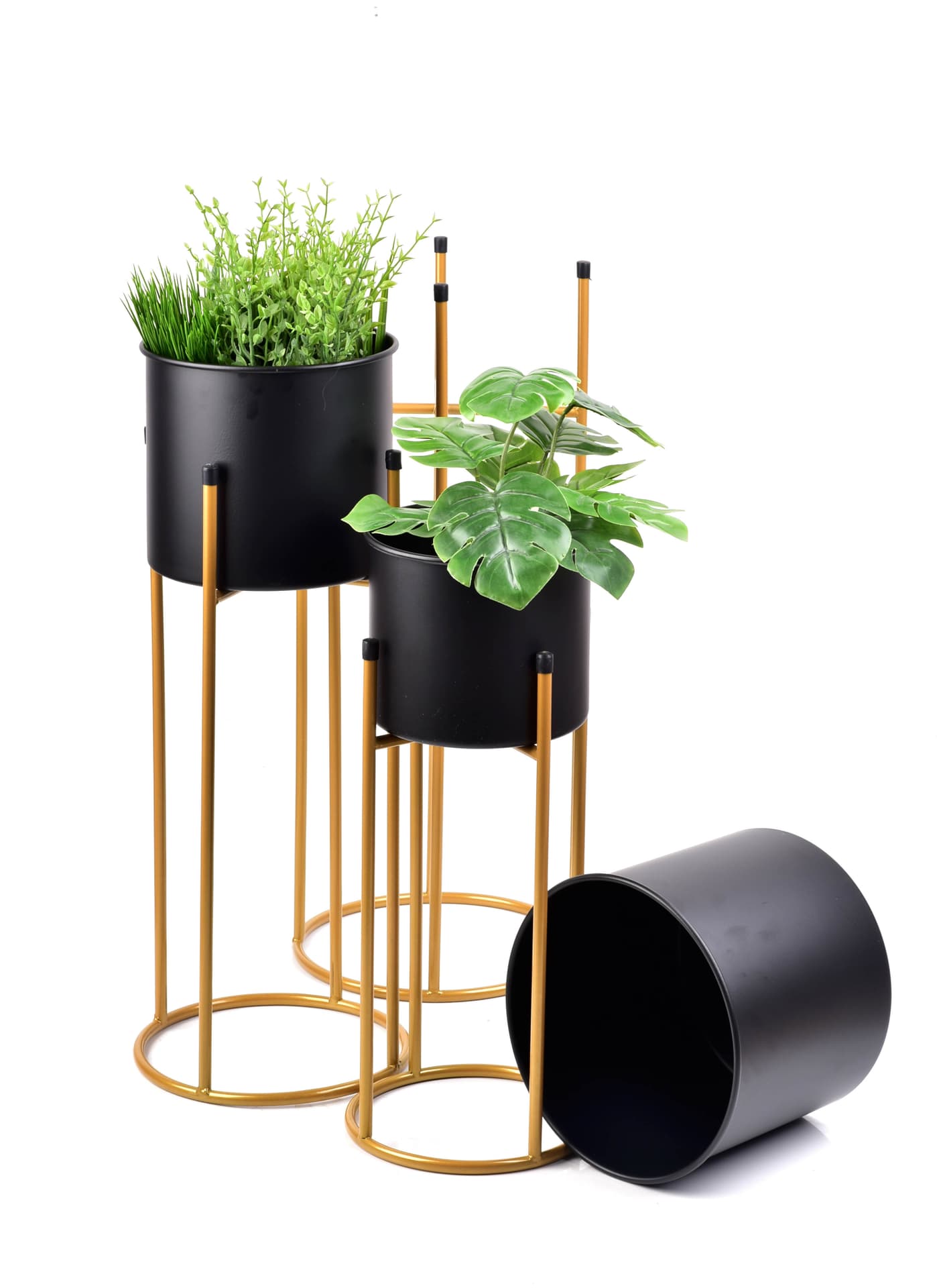 

SWEN Komplet 3 osłonek na stojaku XL:śr.25xH70cm L:śr.23xH60cm M:śr.20xH49cm
