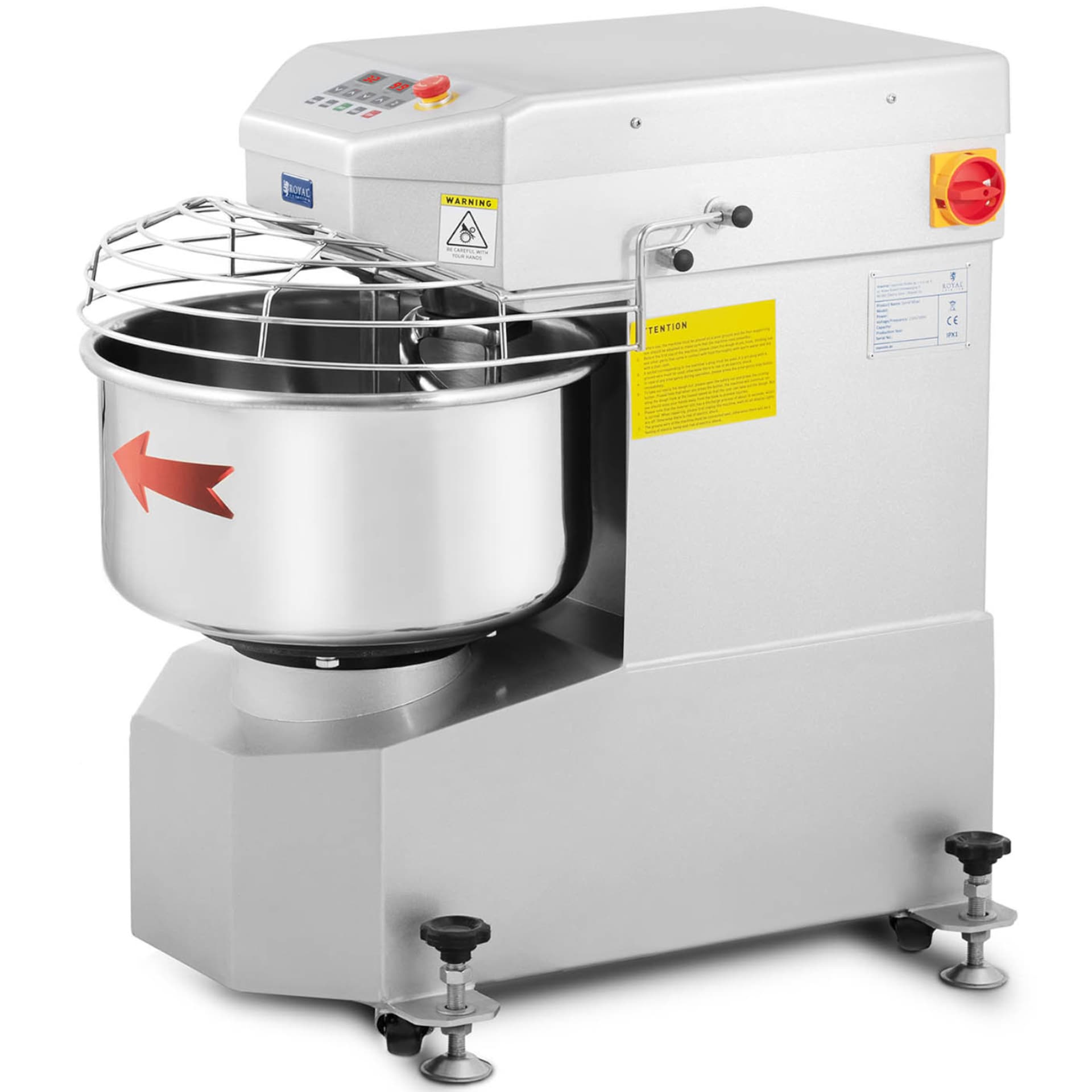 

Miesiarka mikser spiralny do ciasta ze stałą dzieżą 23 l 1300 W