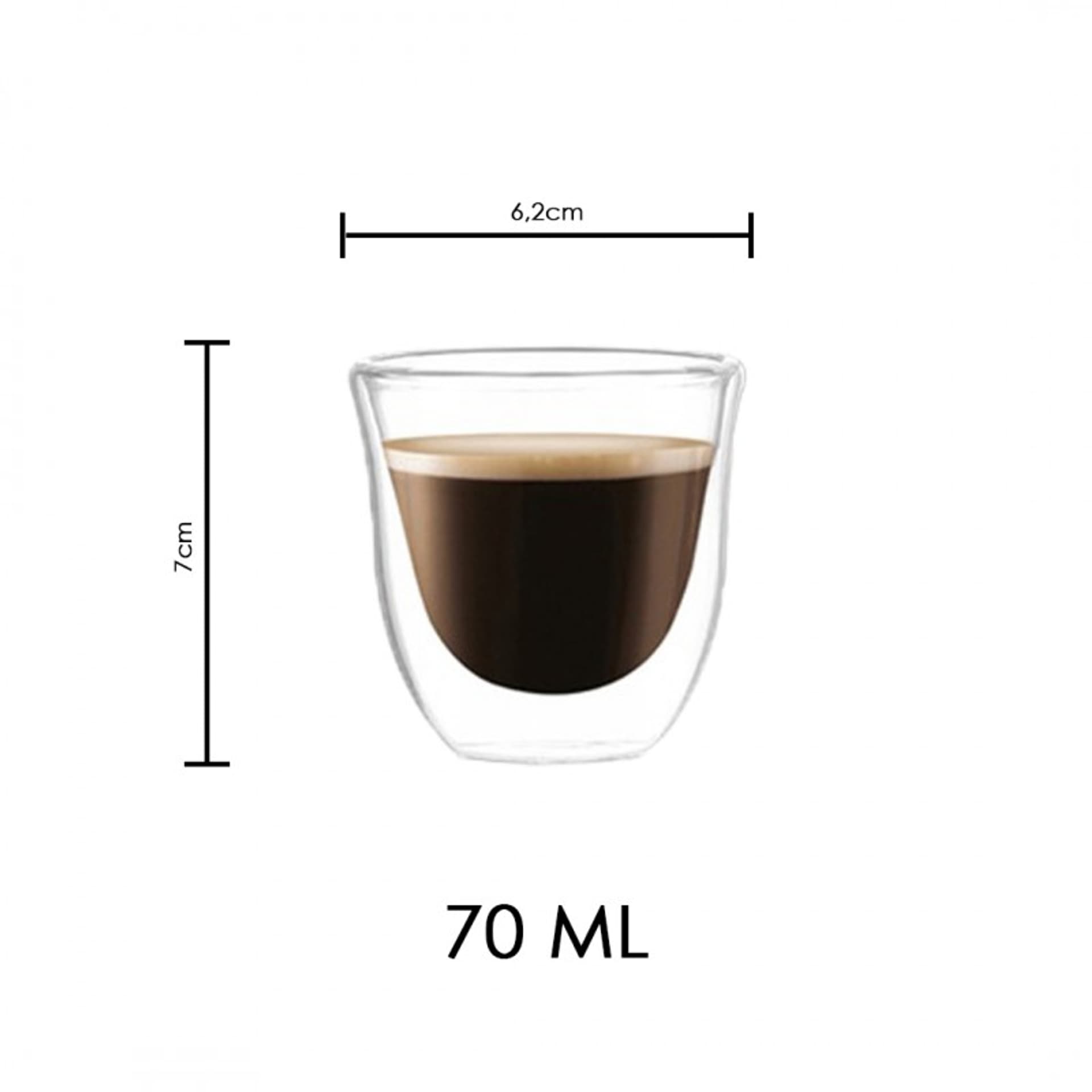 

Szklanki termiczne 70ML do kawy zestaw 2szt SZK31ZESTAW2