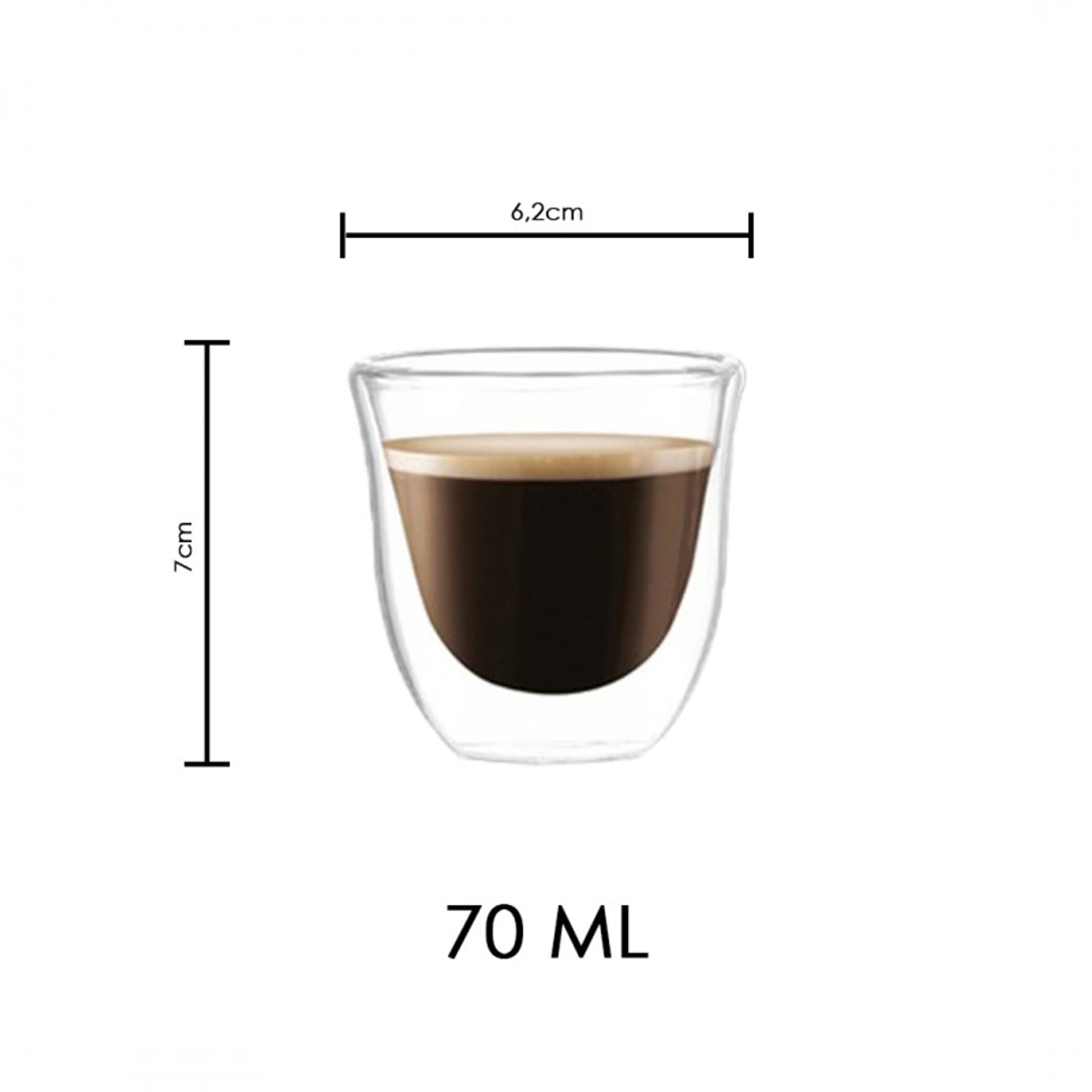 

Szklanki termiczne 70ML do kawy zestaw 6szt SZK31ZESTAW6
