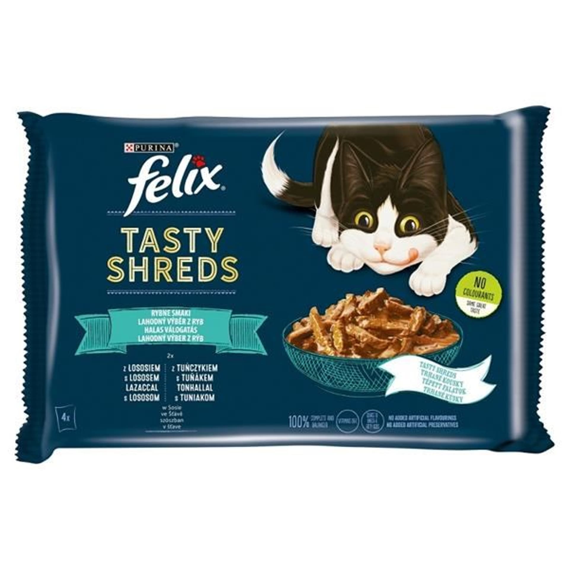 

Purina Felix Tasty Shreds z Łososiem i z Tuńczykiem 4x80g