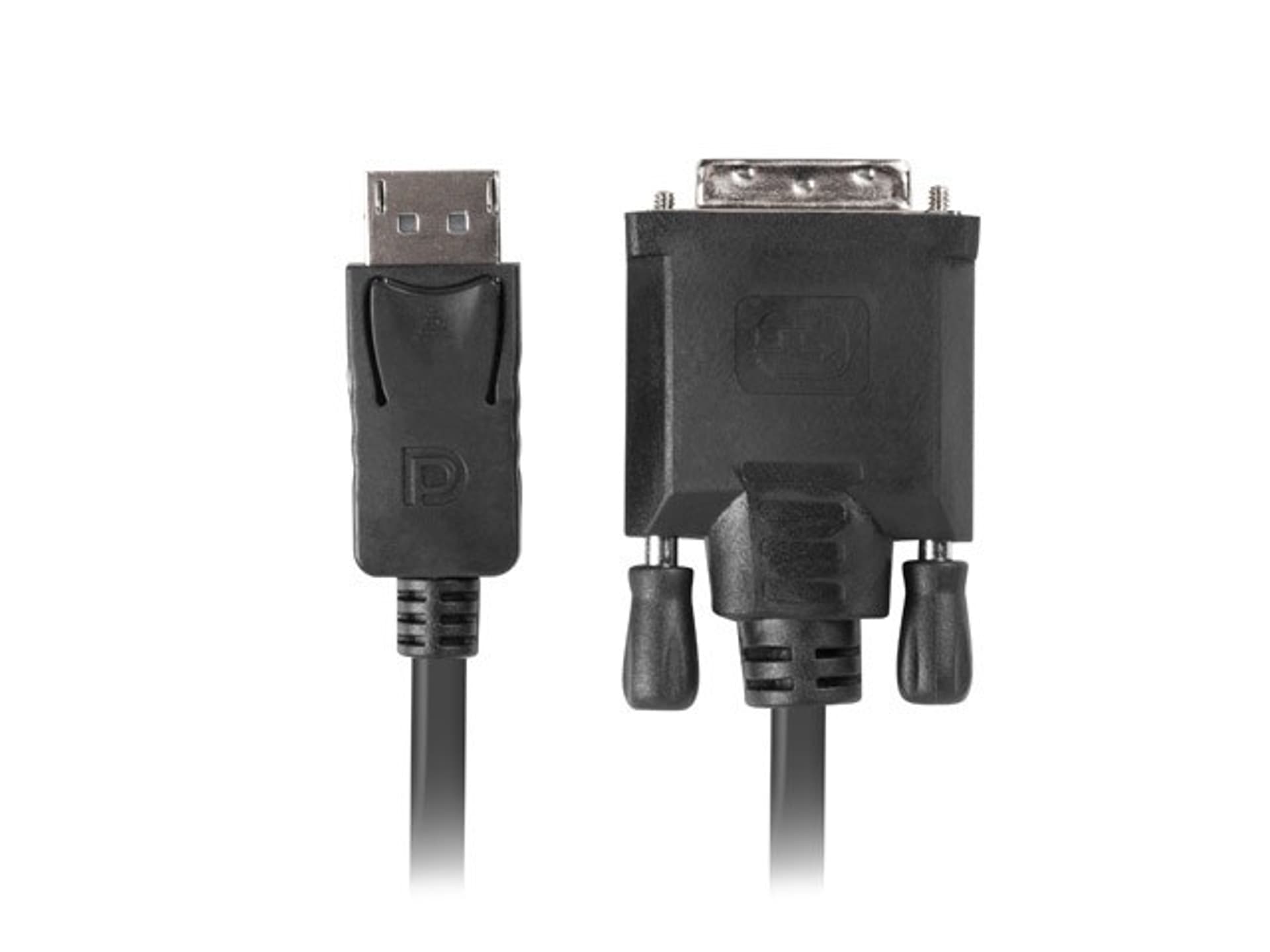 

Kabel Lanberg CA-DPDV-10CU-0010-BK (DisplayPort M - DVI-D M; 1m; kolor czarny)