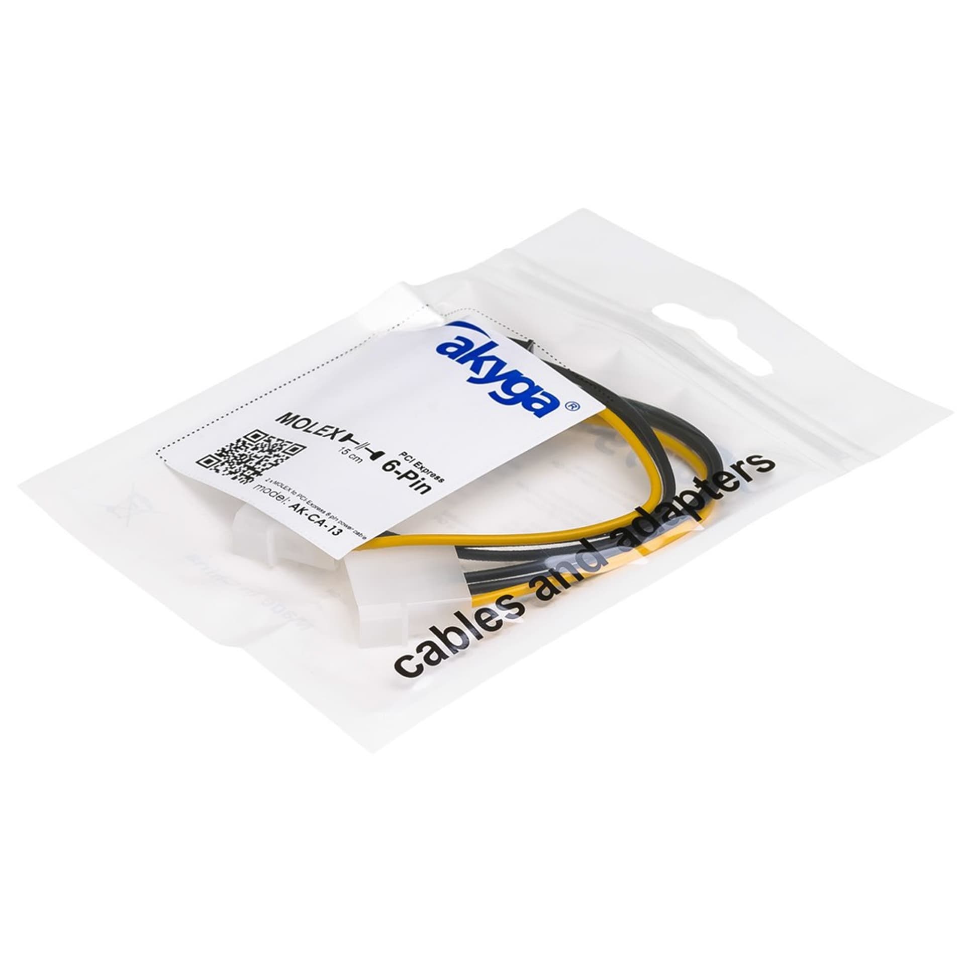 

Kabel Akyga AK-CA-13 (Molex 4-pin x 2 F - PCI-E 6-Pin M; 0,15m; wielokolorowy)