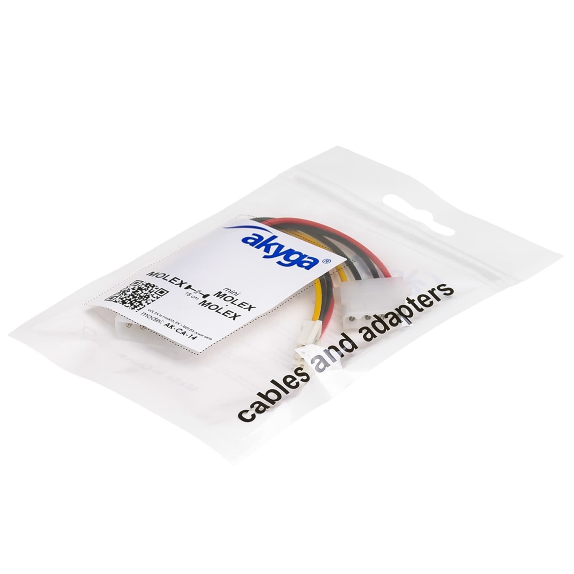 

Kabel Akyga AK-CA-14 (Molex 4-pin F - miniMOLEX, Molex 4-pin M; 0,15m; wielokolorowy)
