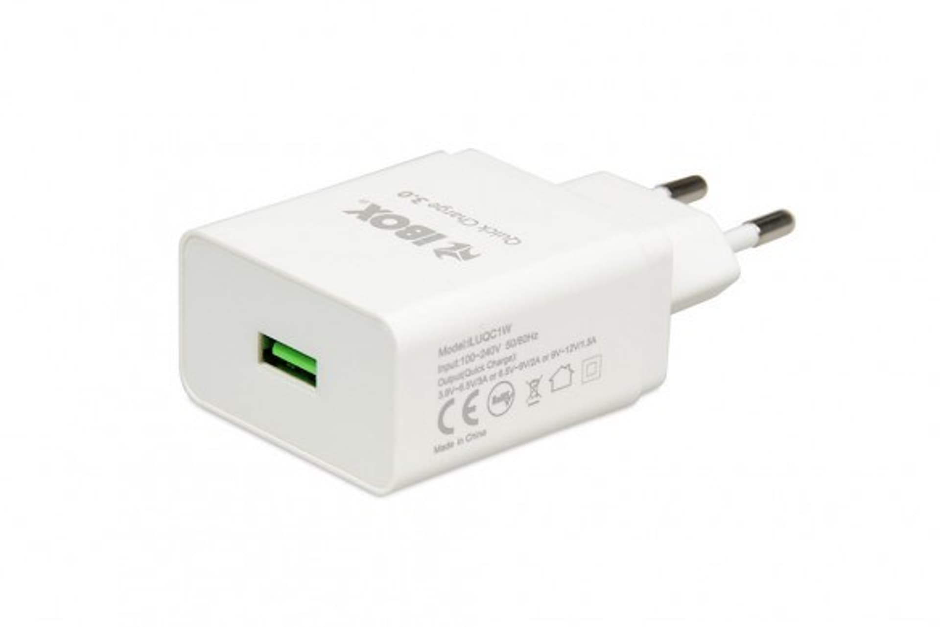 

Ładowarka sieciowa IBOX QC-1 QUICK CHARGE ILUQC1W (USB; kolor biały)